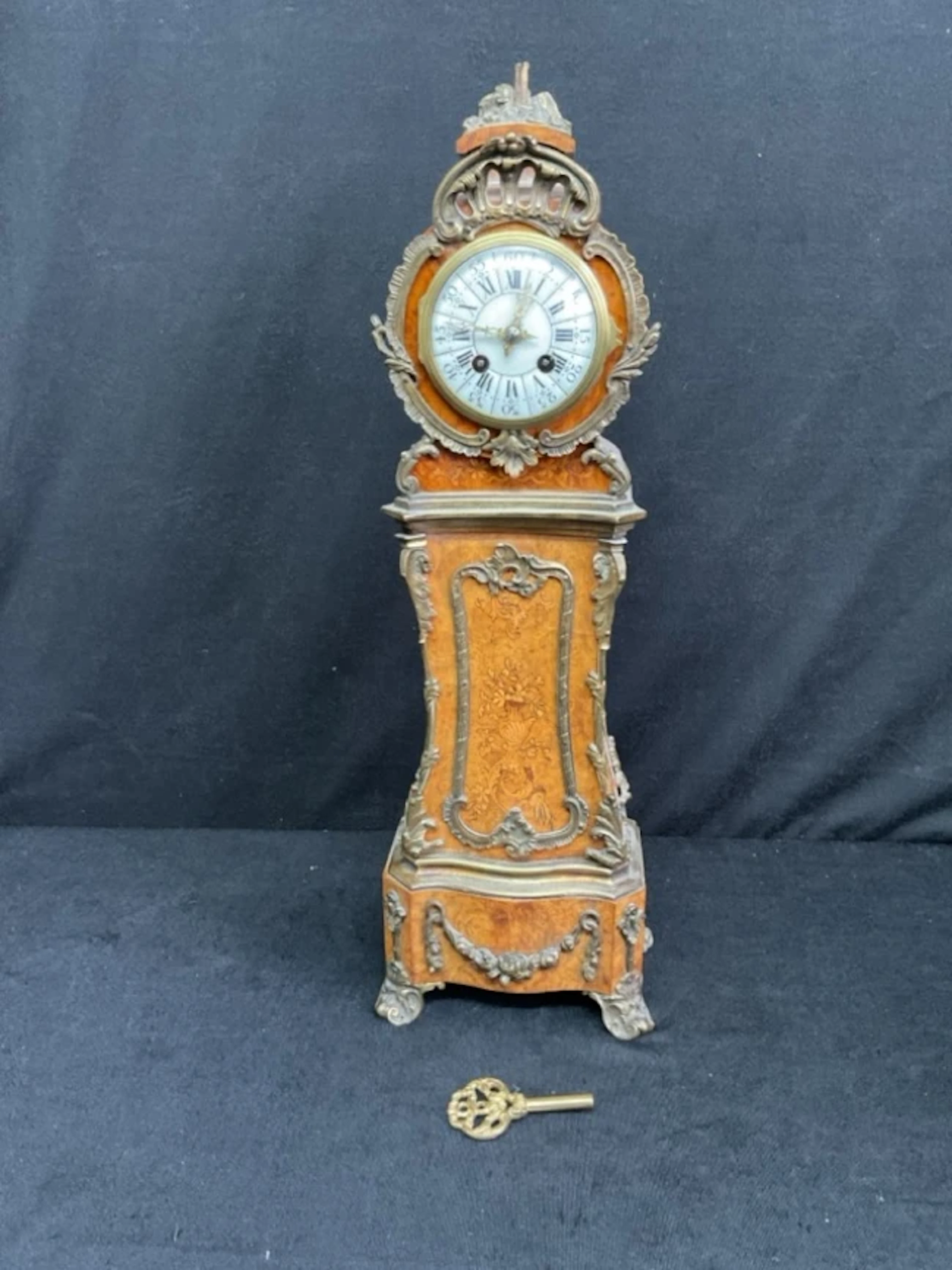 A late C19th French Louis XV style ormolu mounted burr walnut and