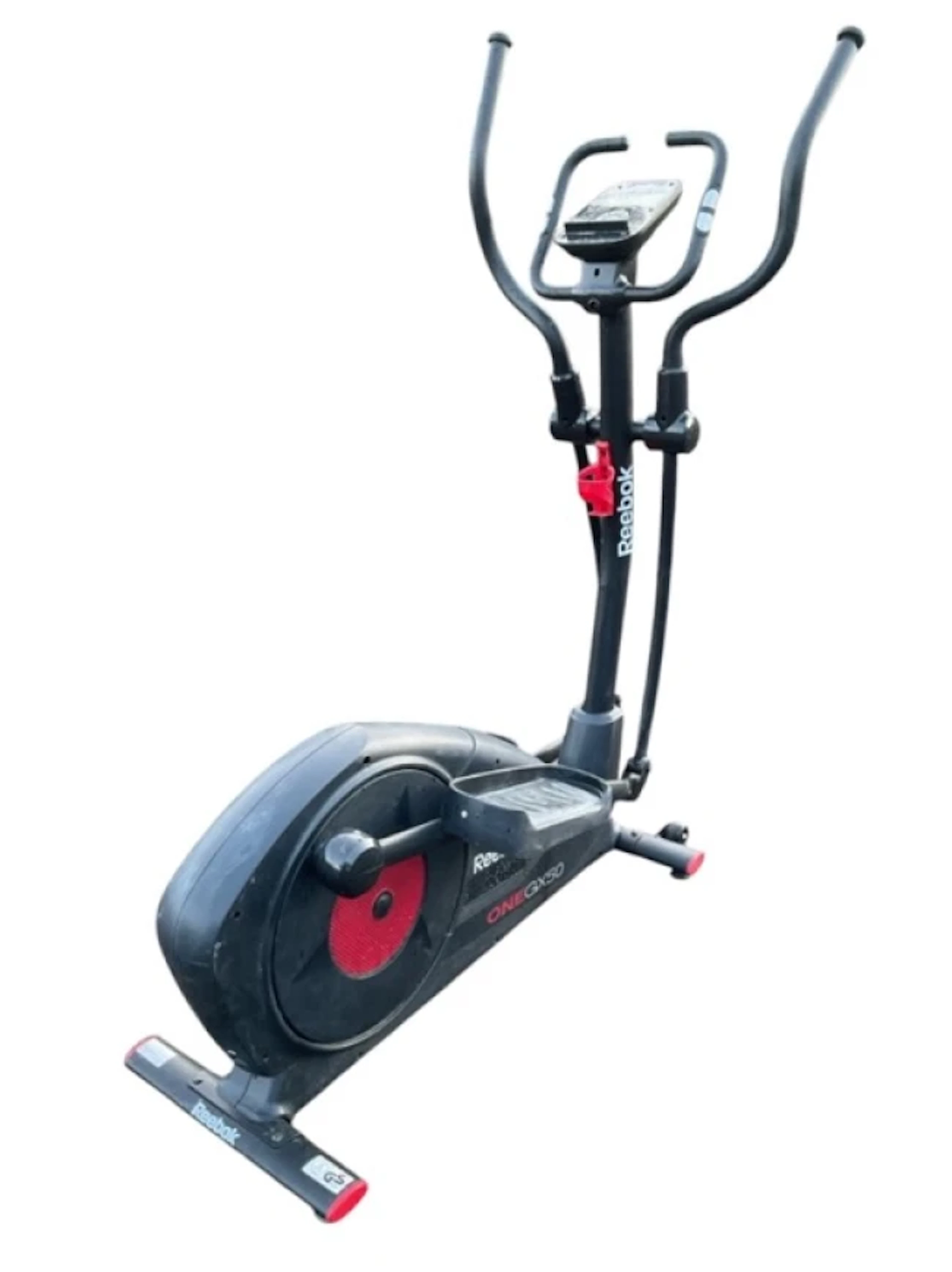 A Reebok exercise running machine, model OneGX59 on trolley stand