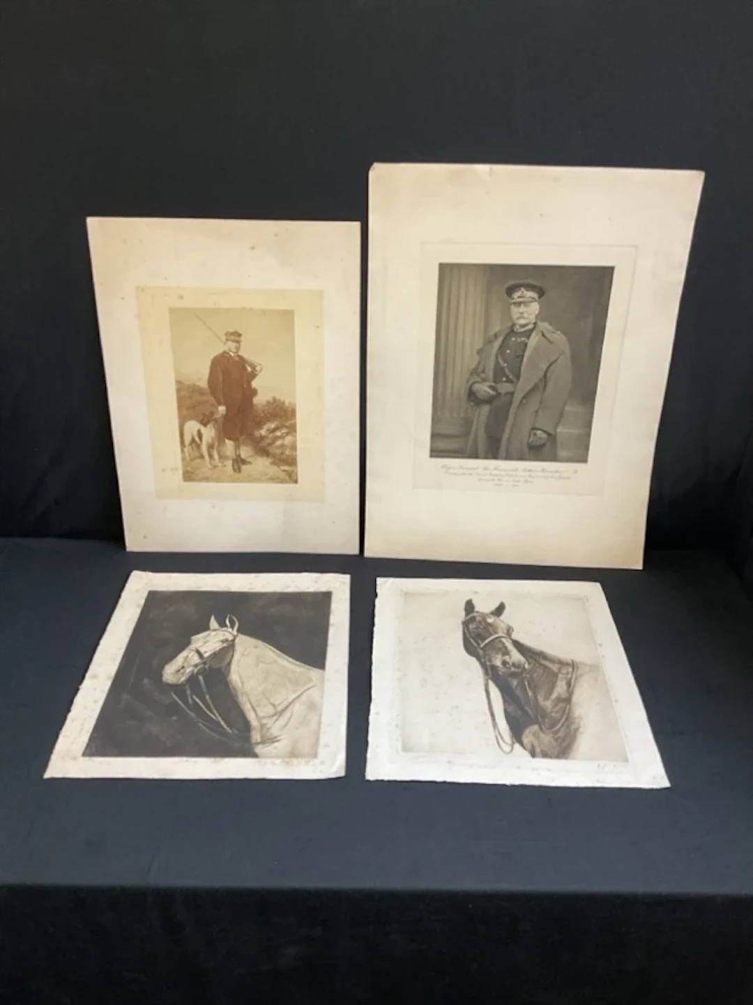 B Roland, pair of limited edition etchings, portraits of horses, one
