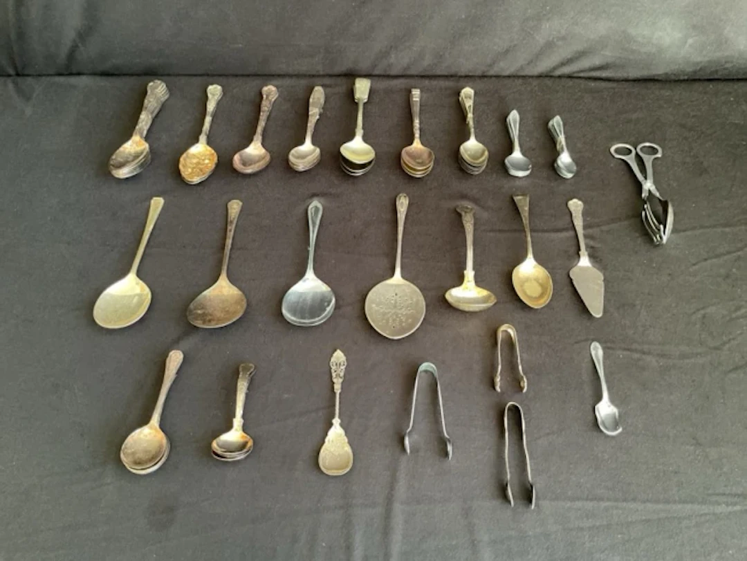 Miscellaneous silver plated and chromed cutlery including sets of