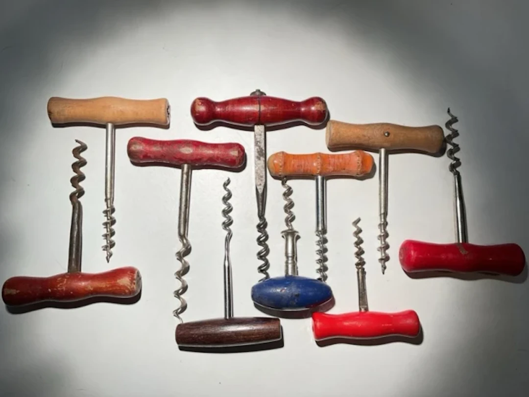 Corkscrew Collection Ten hardwood handled direct pulls - painted