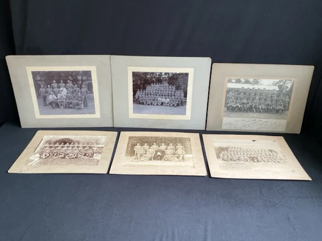 Five C19th/early C20th group photographs of soldiers by JV Clair &