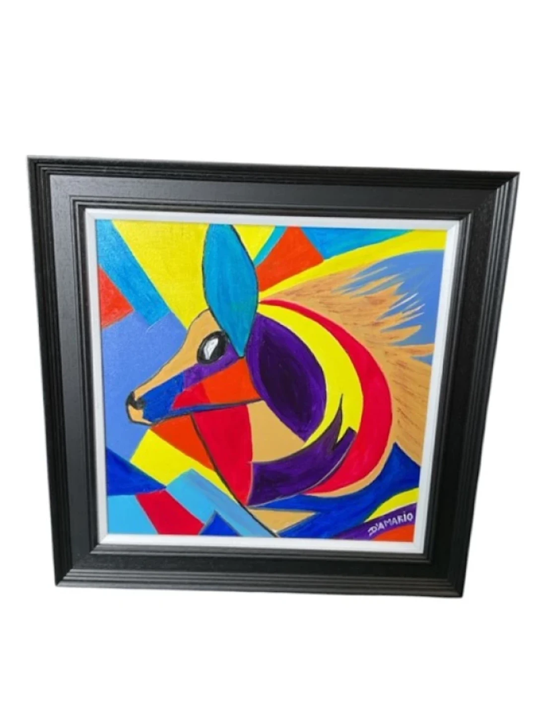 John Damari, oil on canvas, abstract study of a horse titled Argentor