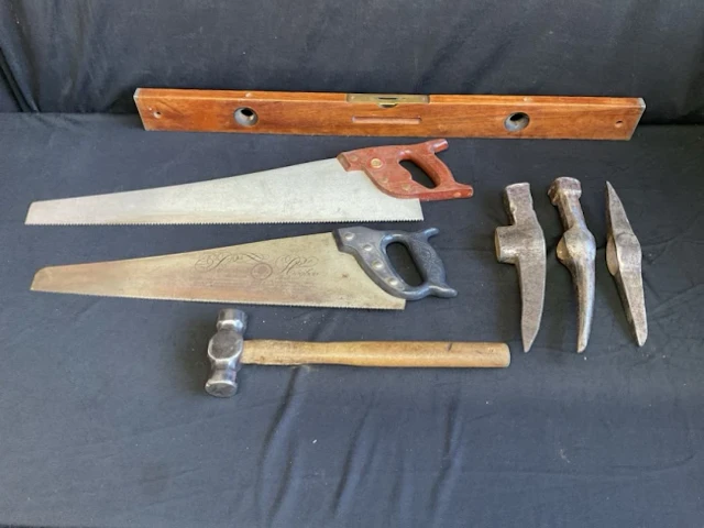 Miscellaneous tools - a 36in mahogany J Rabone & Sons spirit level