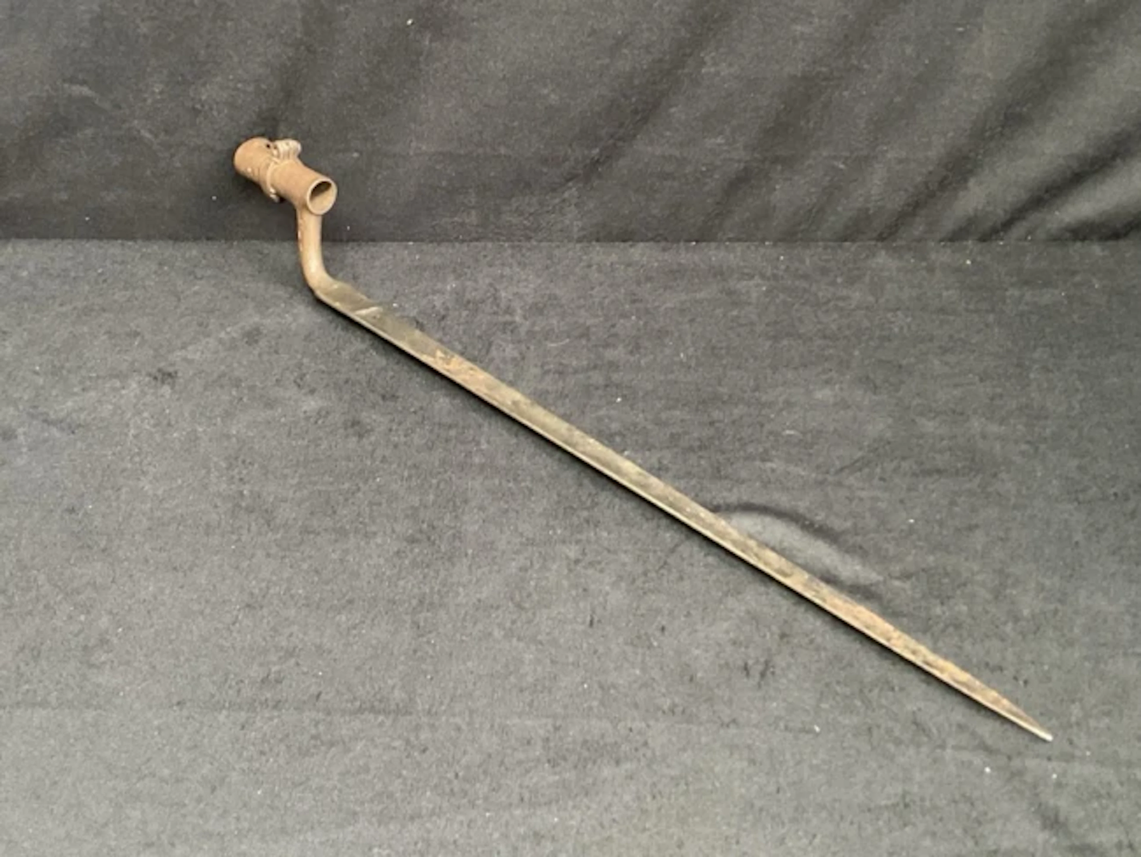 An 1876 pattern steel Martini Henry socket bayonet, the ricasso of
