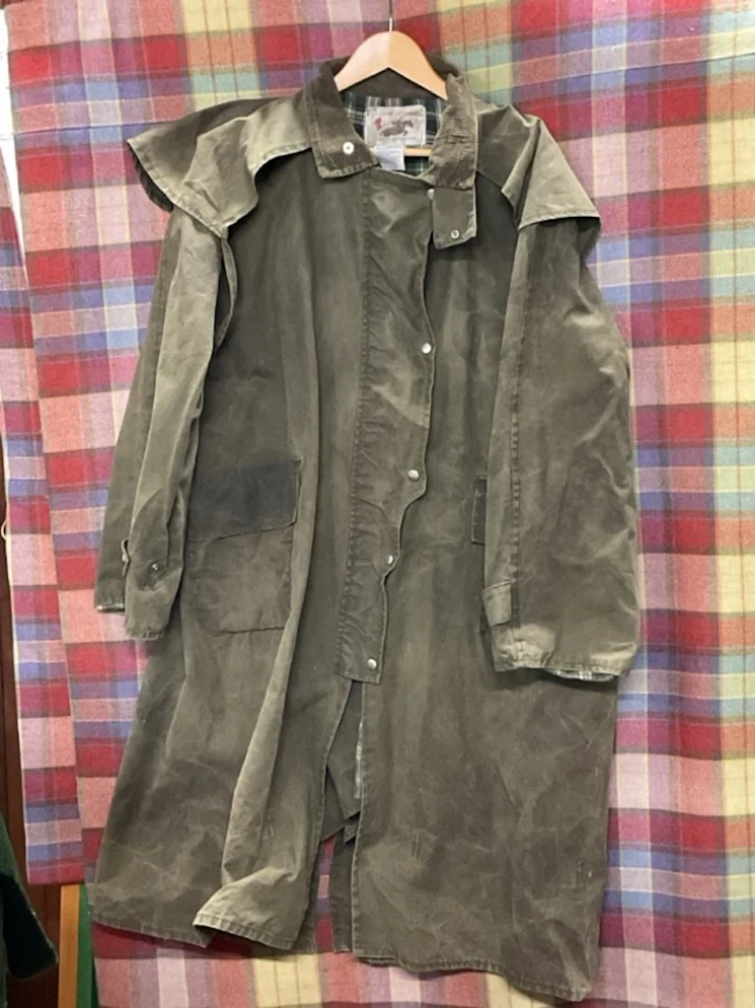 A Country Leisurewear stockman style waxed cotton coat with corduroy