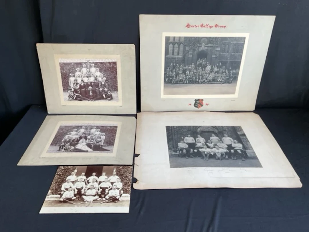 Five late C19th/early 20th century photographic group portraits -