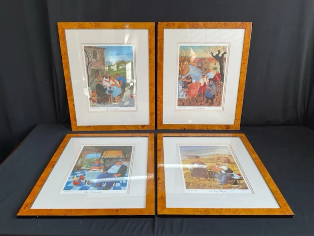 Margaret Loxton, set of four limited edition coloured prints, the