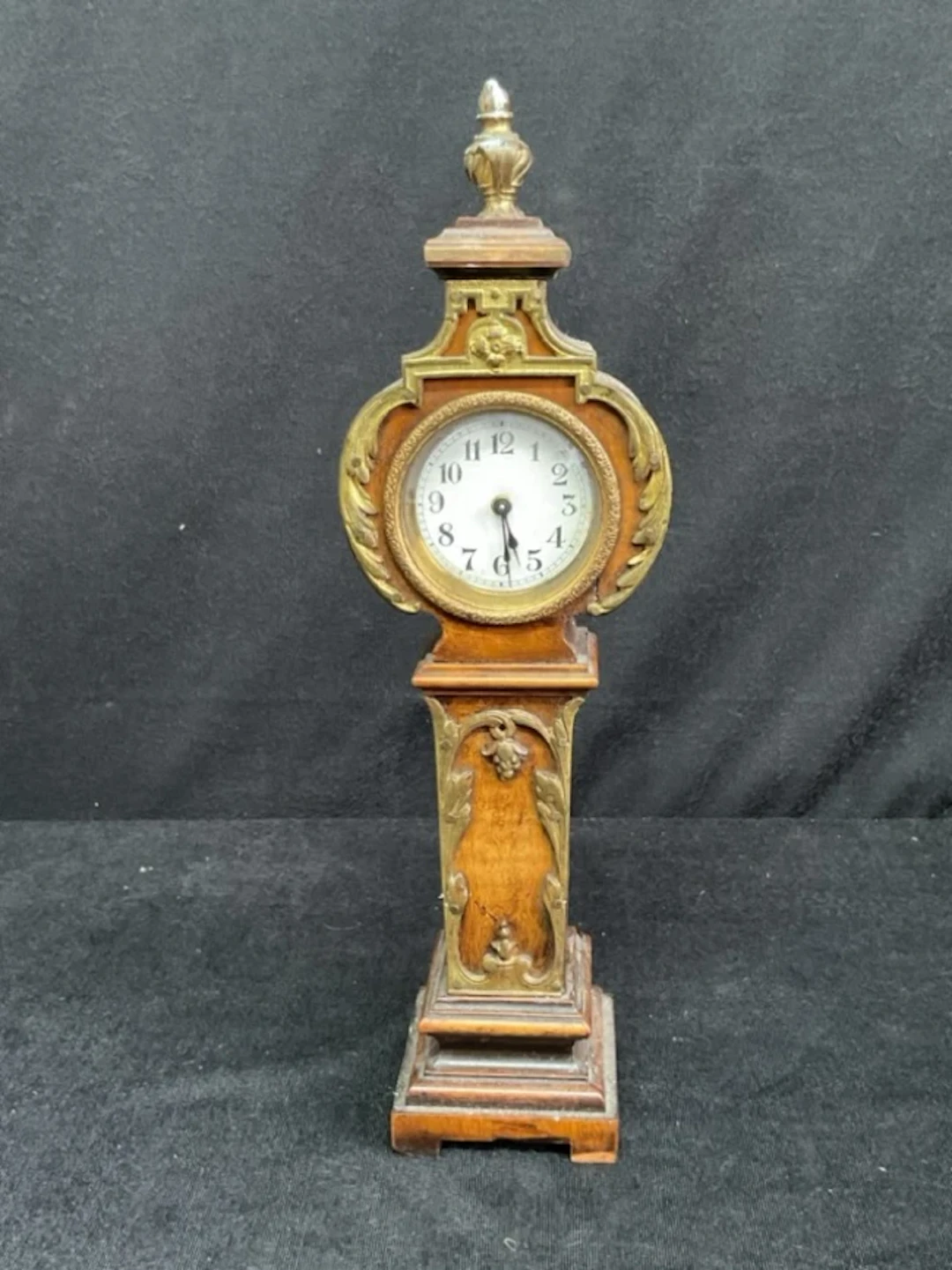 A C19th miniature Louis XIV style ormolu mounted walnut longcase clock