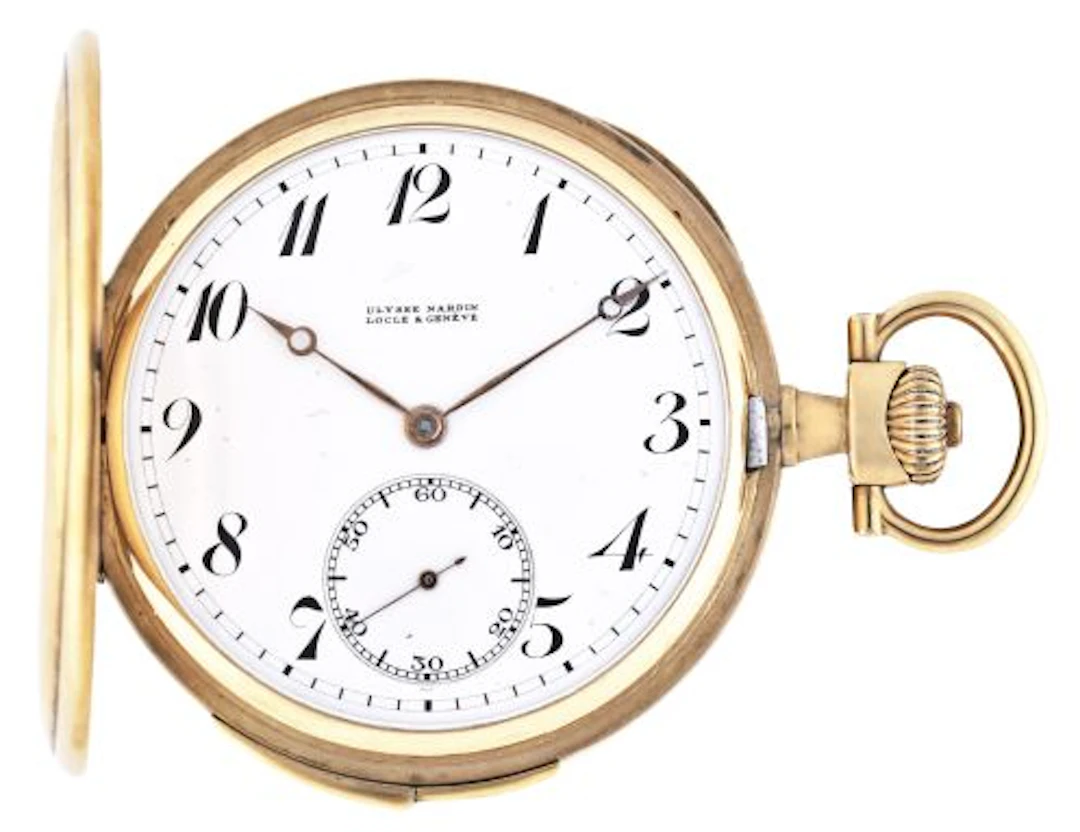 An early 20th century gold quarter repeating pocket watch by Ulysse Nardin