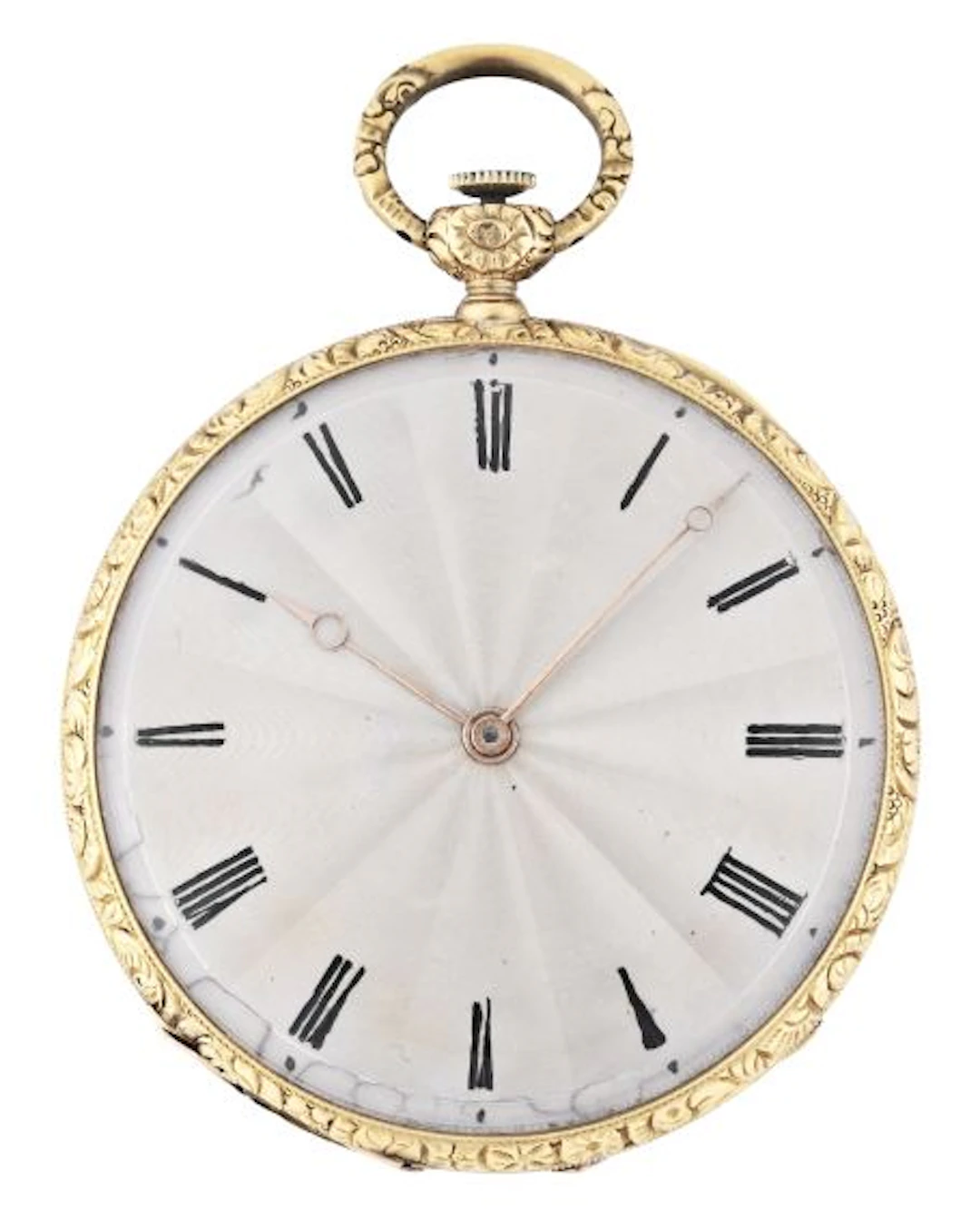 An early 19th century Swiss or French gold quarter repeating pocket watch