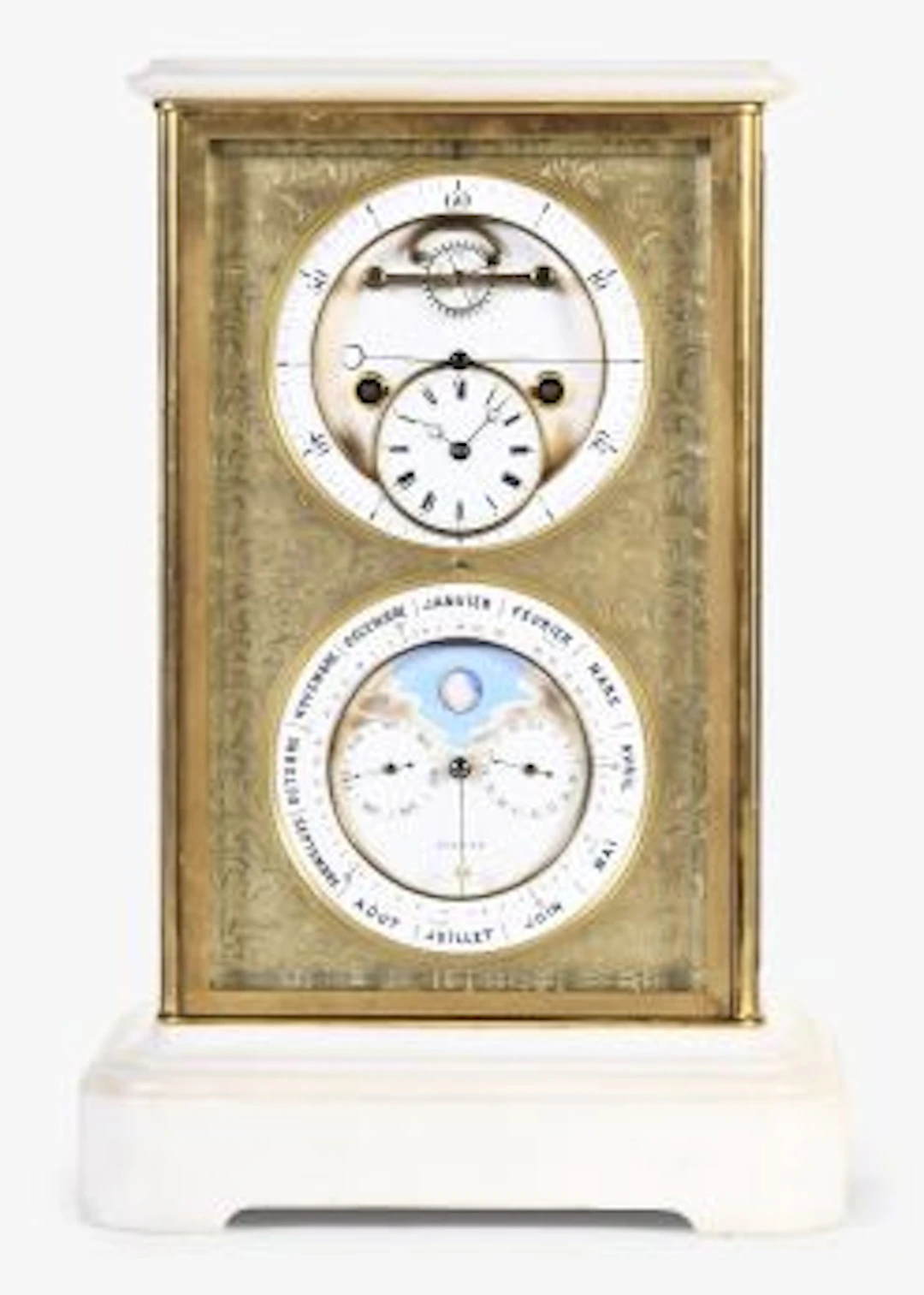 A good mid 19th century mantel regulator with perpetual calendar by
