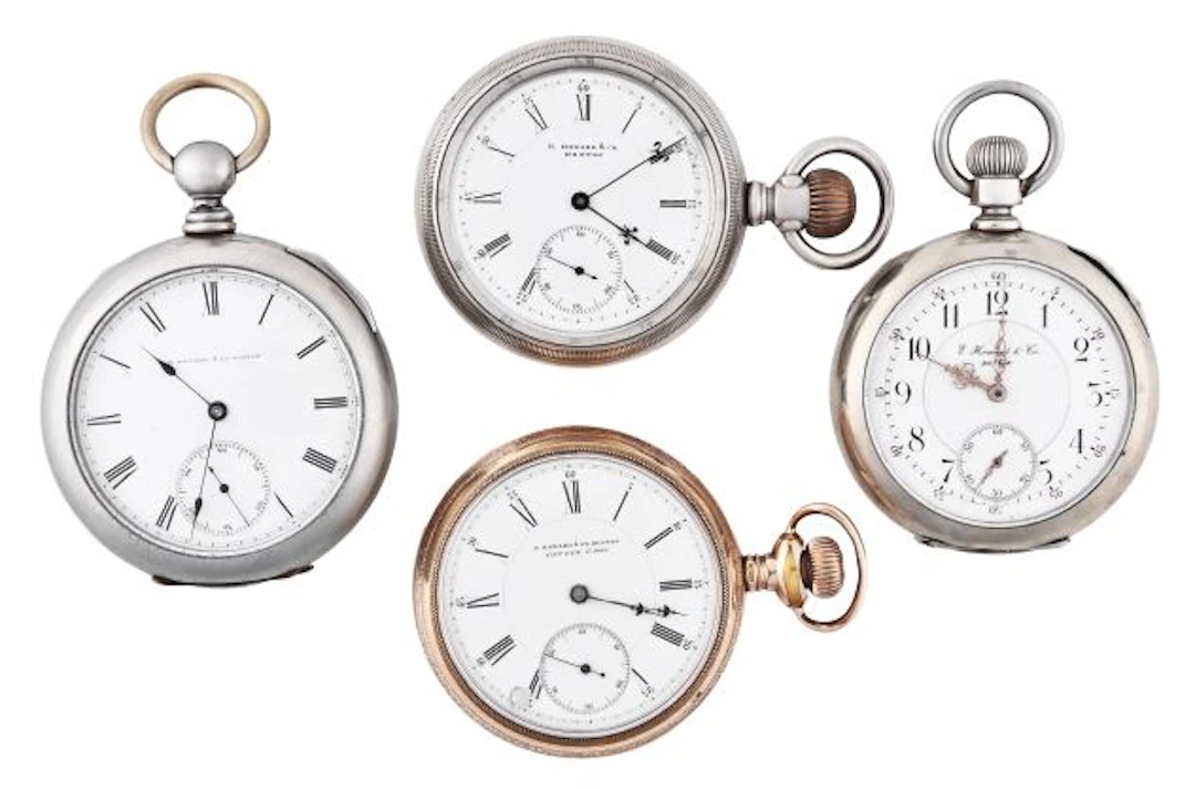 A lot of four recased Howard pocket watches