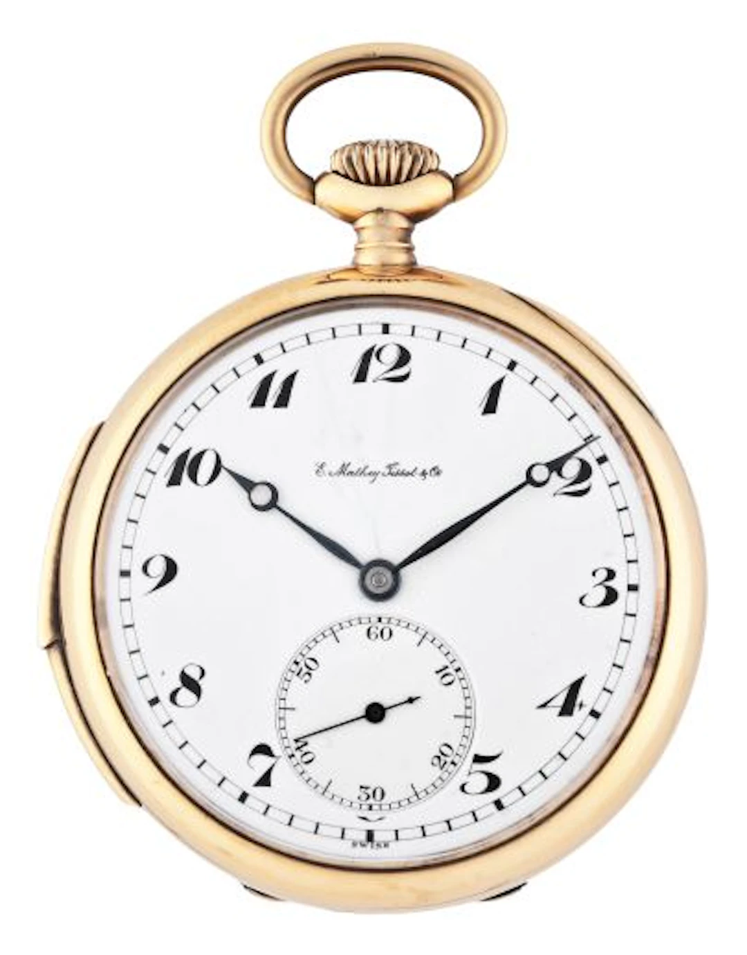 An early 20th century gold minute repeating pocket watch by E. Mathey