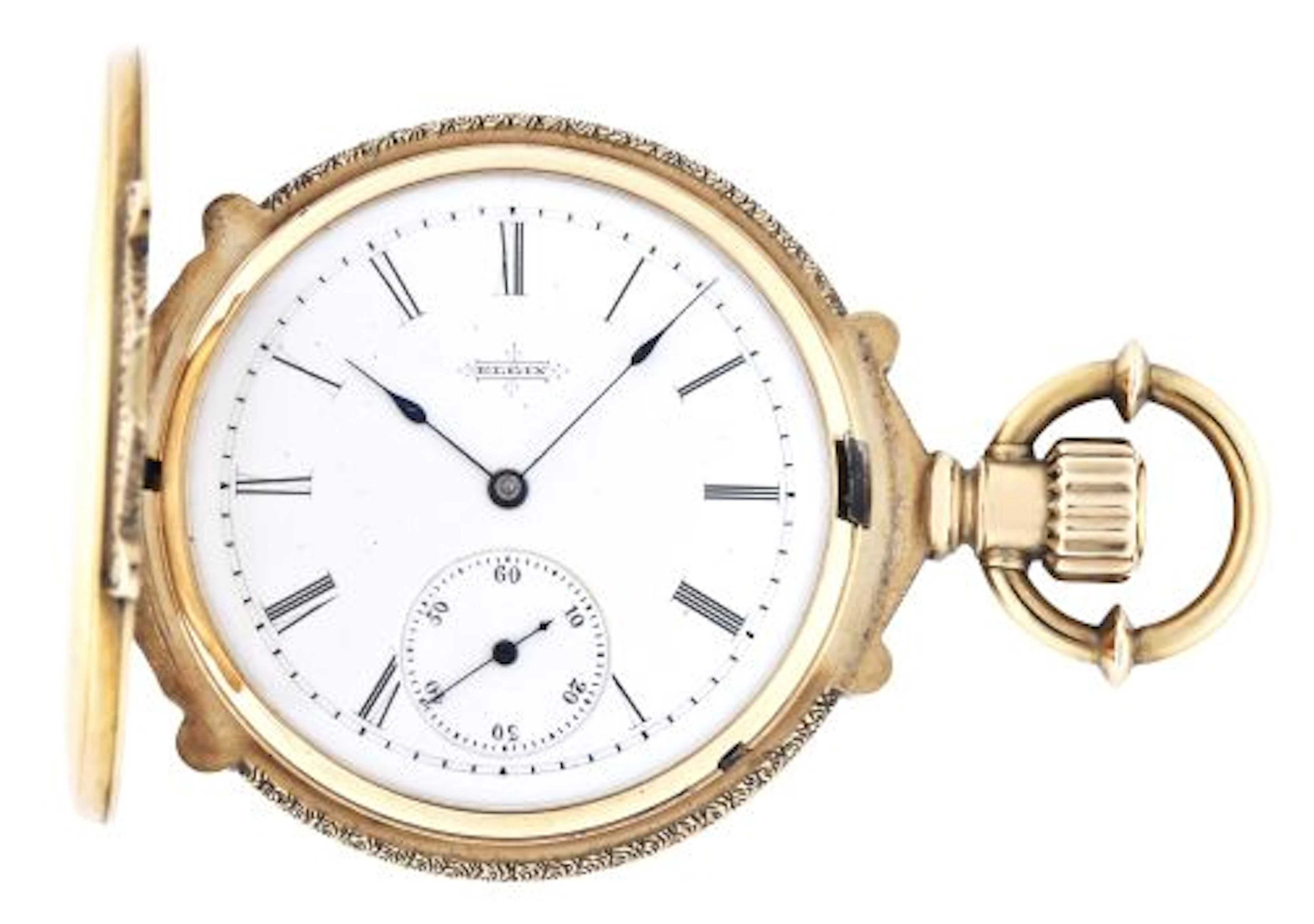 A late 19th century gold Elgin pocket watch
