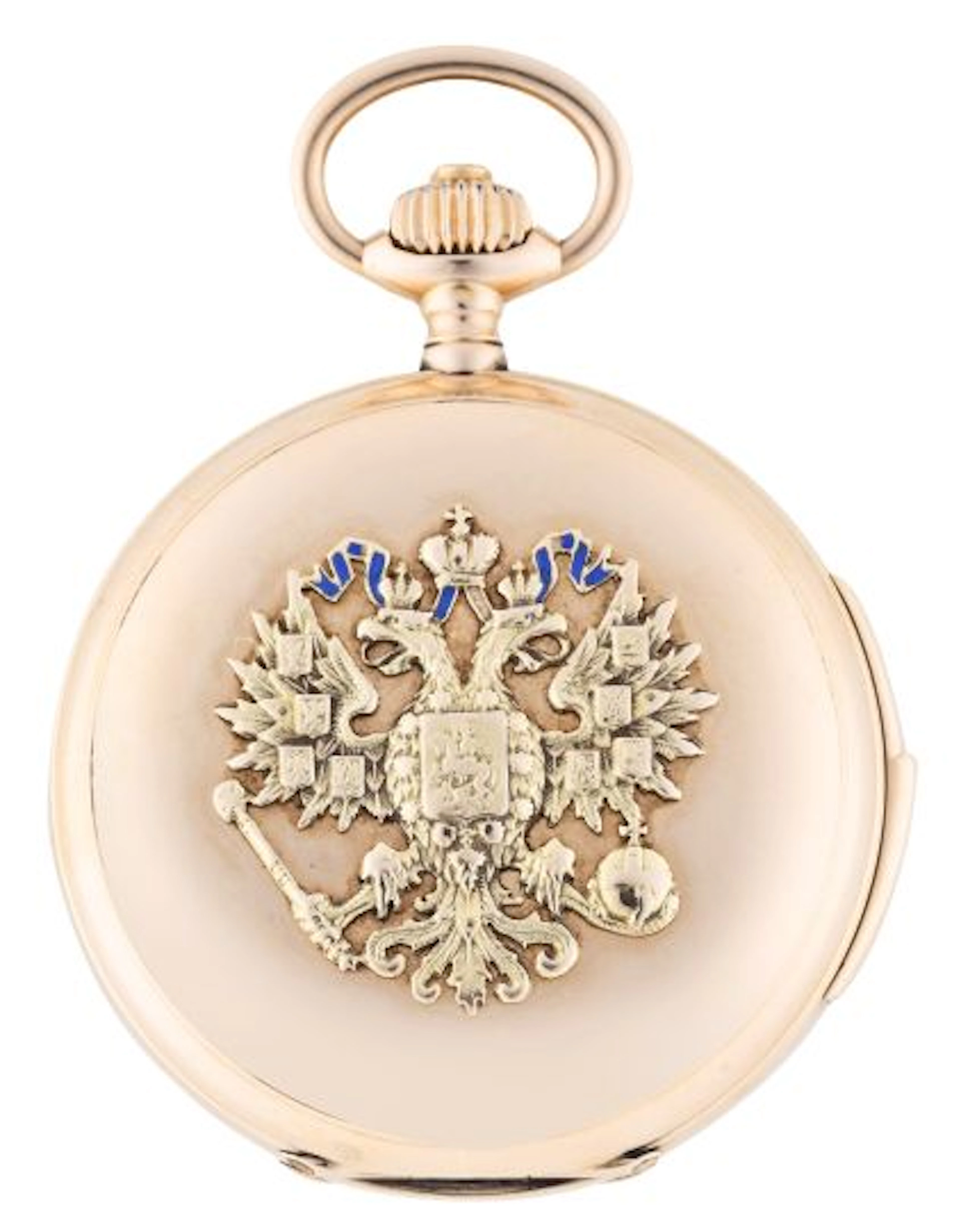 A good quarter repeating pocket watch presented to N.G. Seversky by