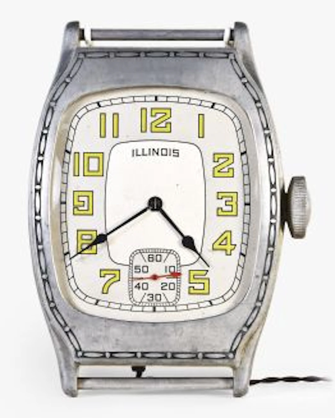 A jeweler's Sangamo Electric Co. Illinois wrist watch form advertising clock