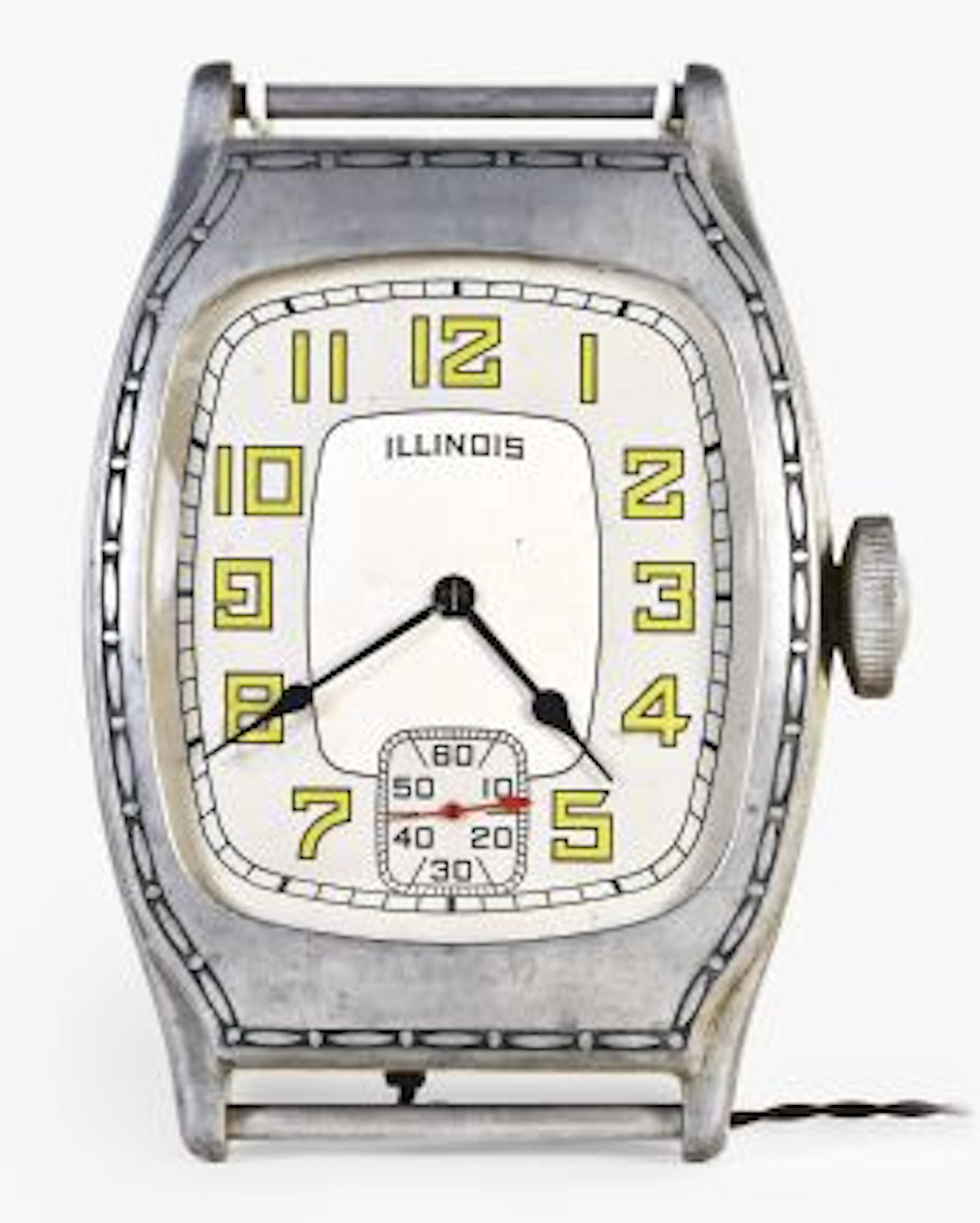 A jeweler's Sangamo Electric Co. Illinois wrist watch form advertising clock