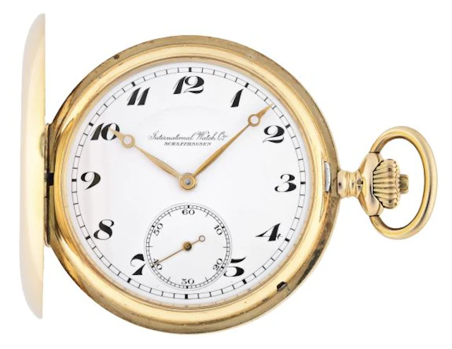 An early 20th century gold pocket watch by IWC