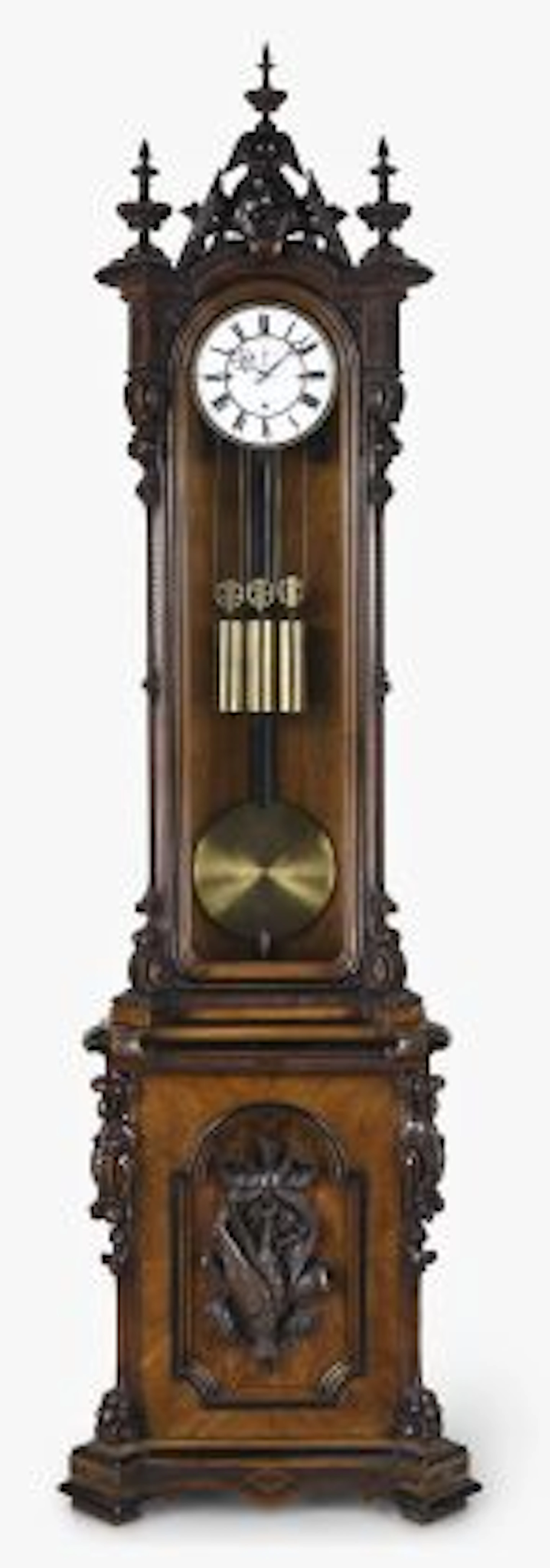 An exceptional late 19th century Renaissance Revival standing Vienna regulator