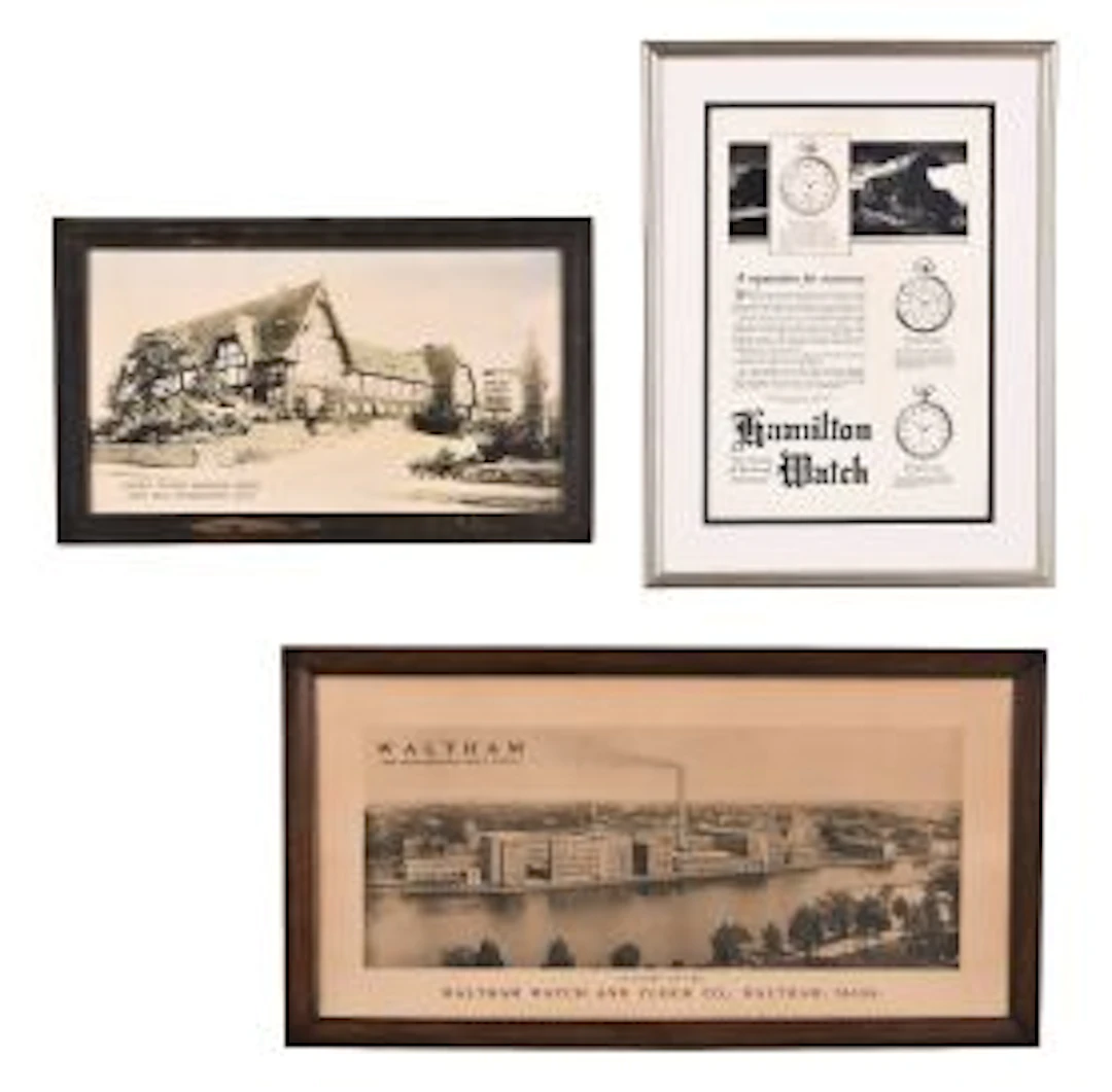 A lot of three watch company posters