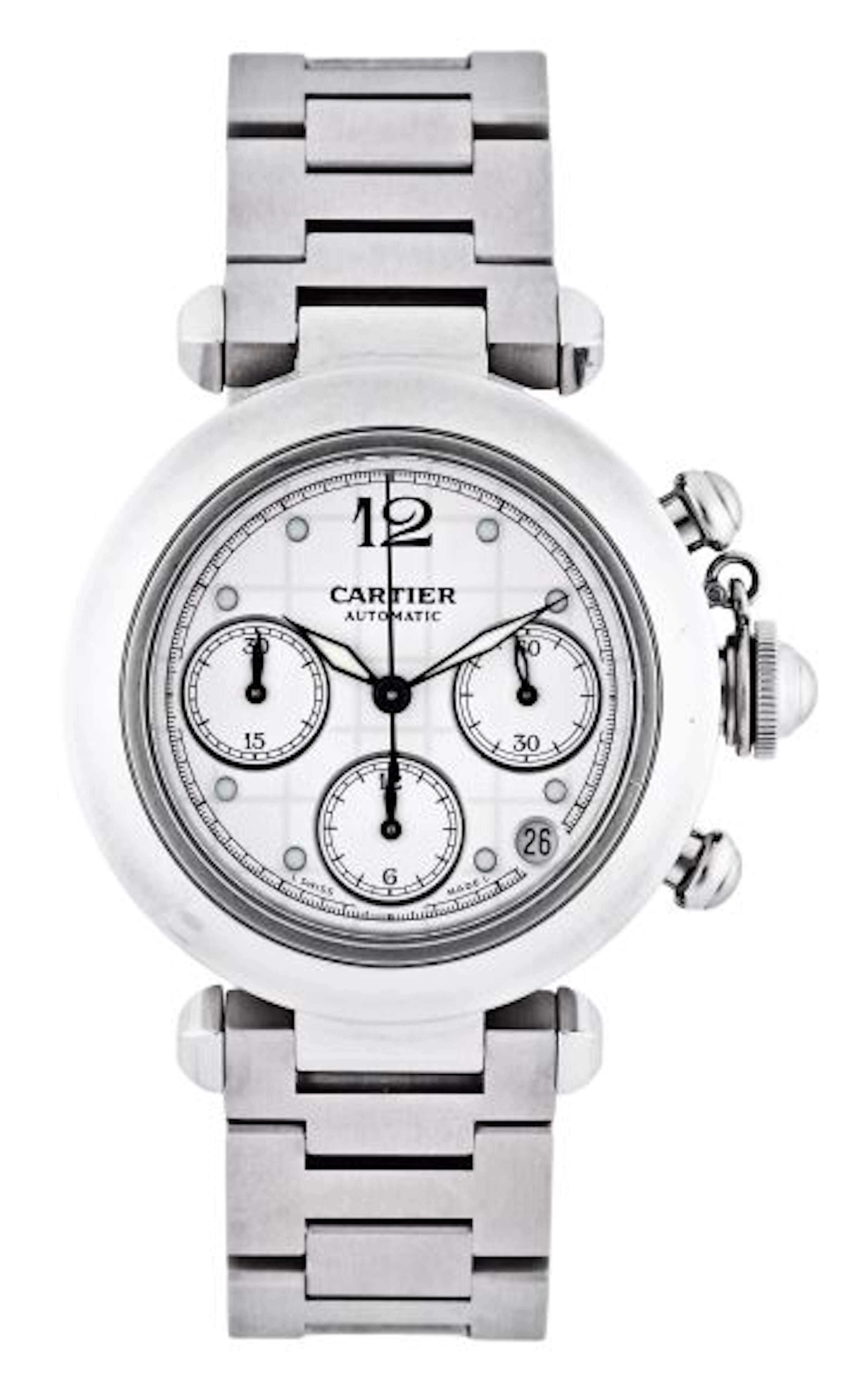 An early 21st century Cartier ref. 2412 Pasha wrist chronograph