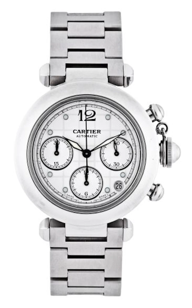 An early 21st century Cartier ref. 2412 Pasha wrist chronograph