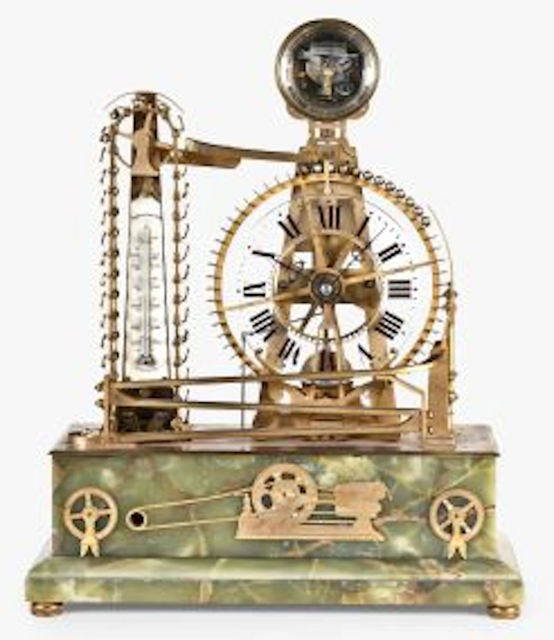A rare early 20th century French paddle wheel and conveyor gravity