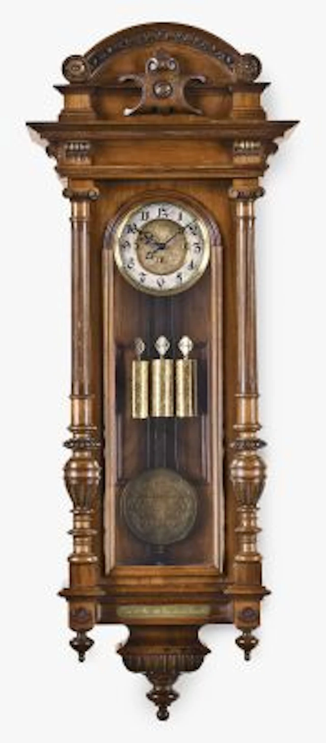 A Gustav Becker Alt Deutsch Vienna regulator wall clock