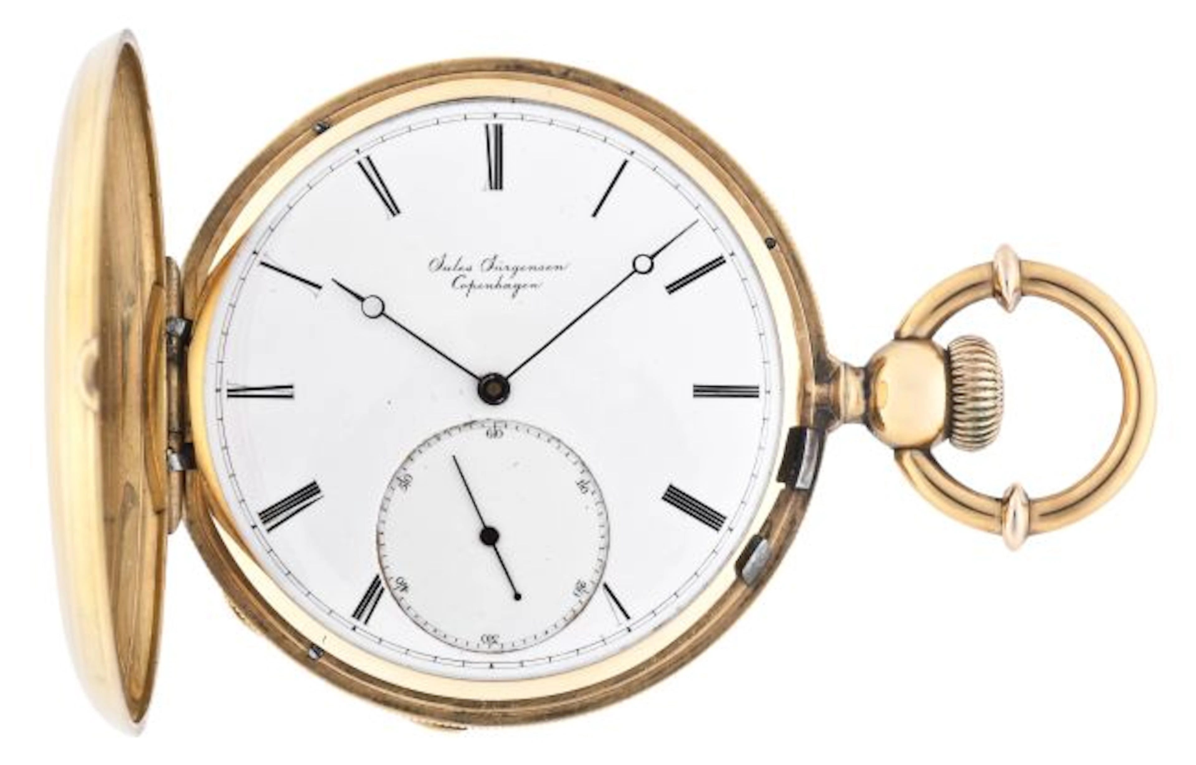 A late 19th century gold pivoted detent pocket chronometer by Jules Jurgensen