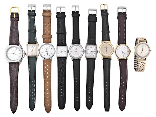 A lot of nine men's wrist watches
