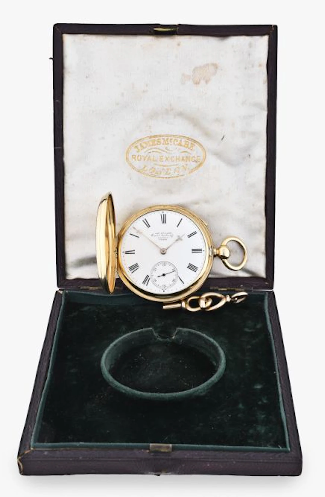 A mid 19th century gold half quarter repeating pocket watch with duplex