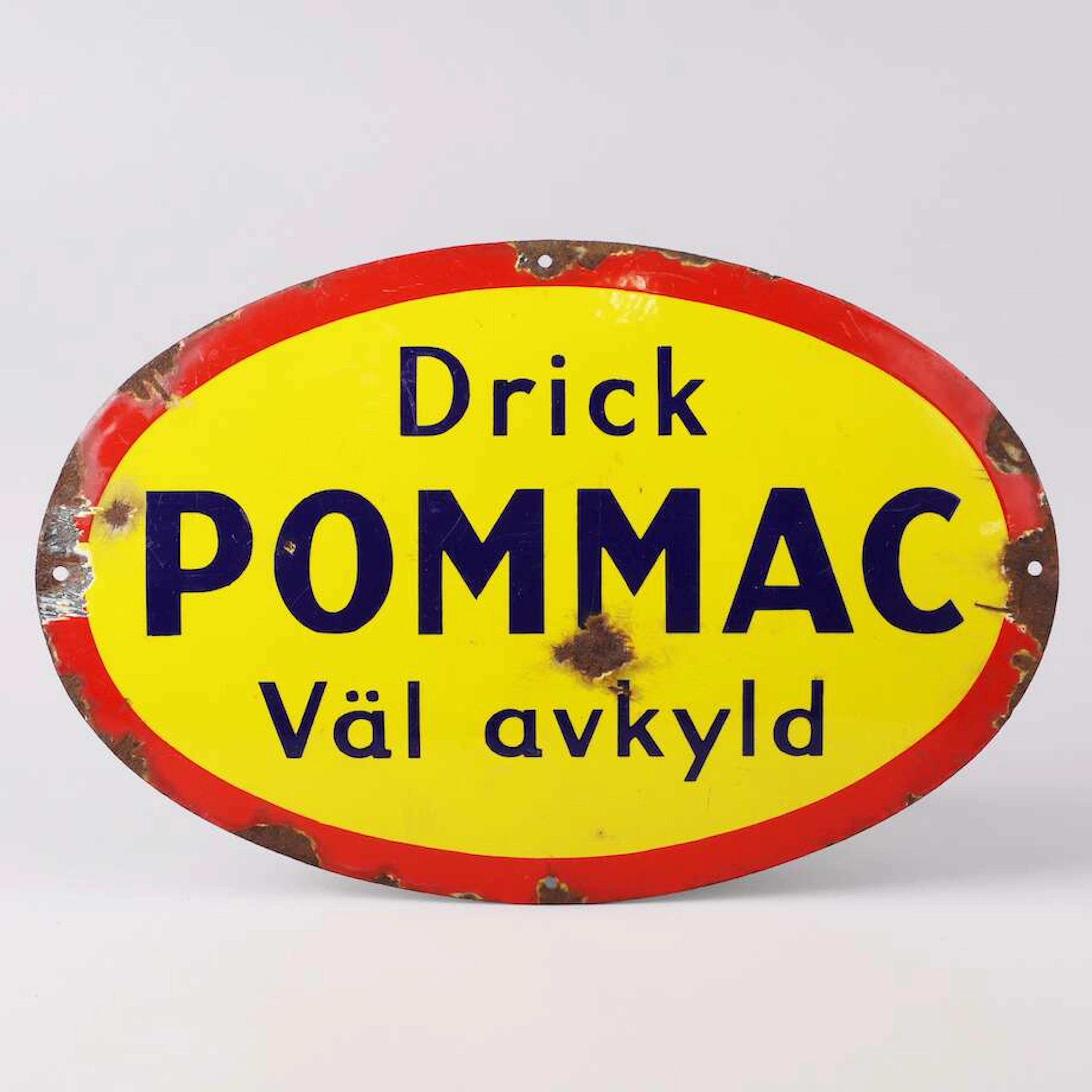 Emaljskylt Pommac