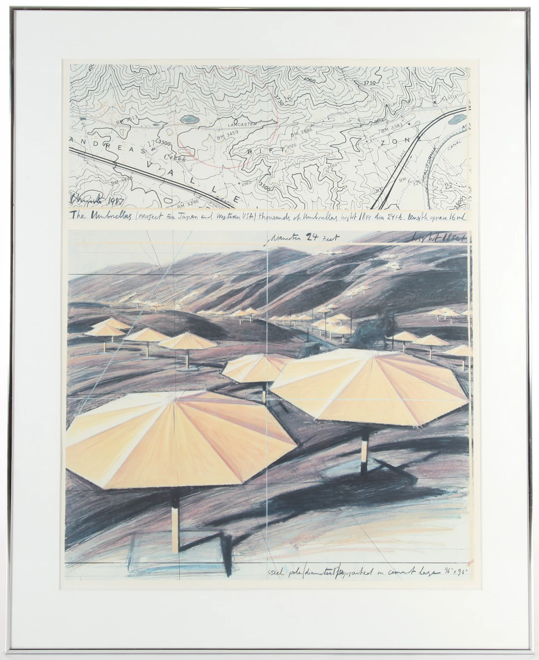 CHRISTO & JEANNE CLAUDE. Tryck, The Umbrellas (Joint Project for Japan