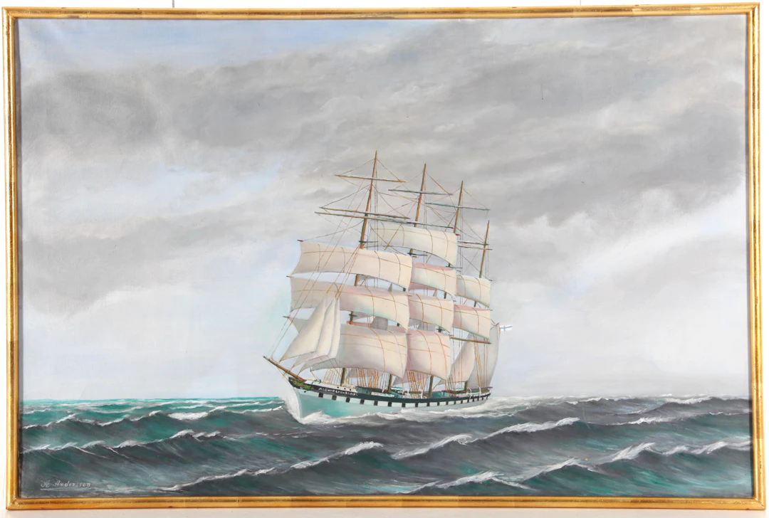 OLJA PÅ DUK, "Archibald Russell", signerad.