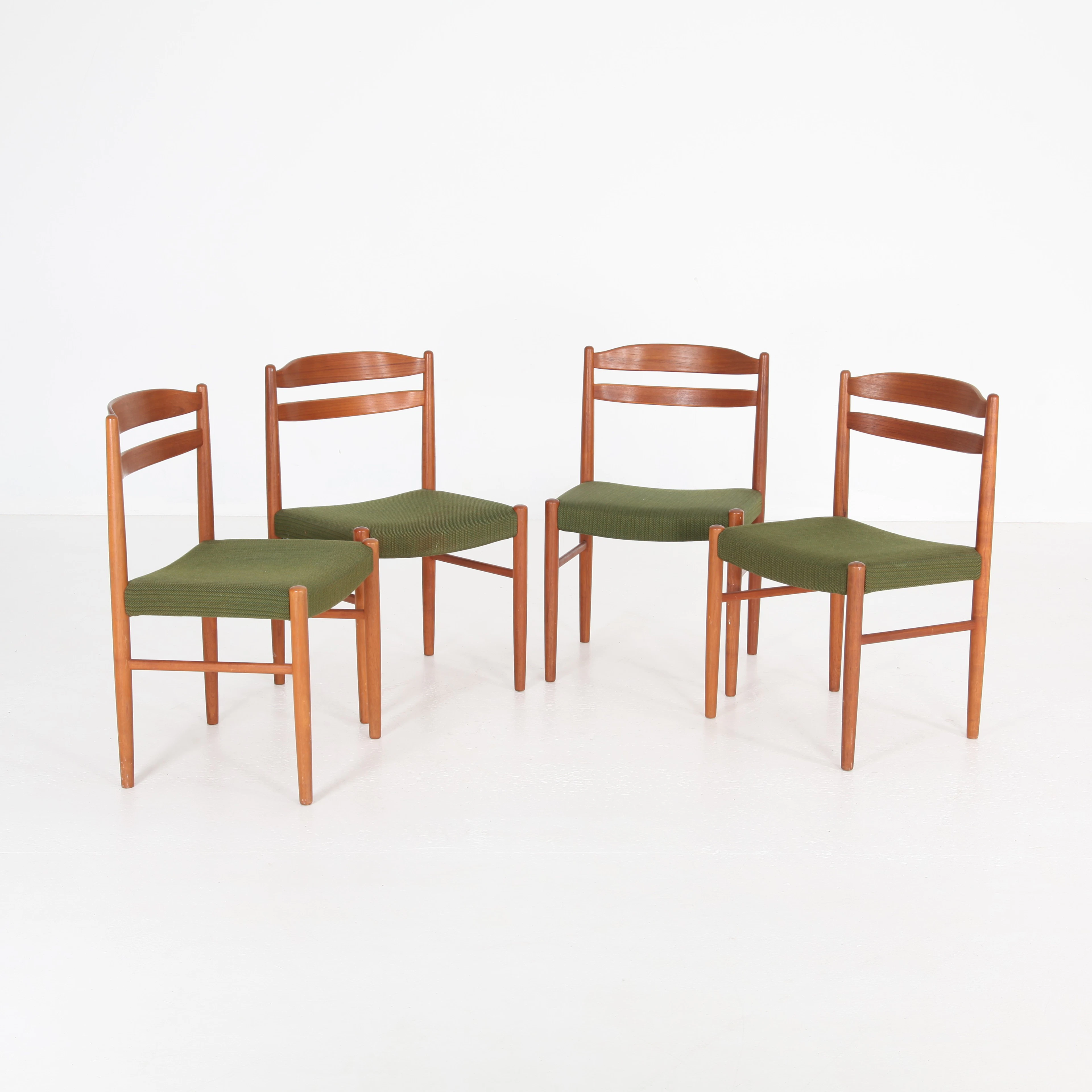 STOLAR, 4 st, teak, Albin Johansson & Söner, Hyssna, 1960-tal.