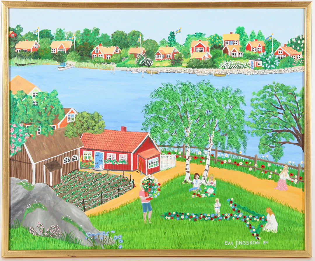 EVA JINGSKOG. f 1950. Olja på duk, signerad.