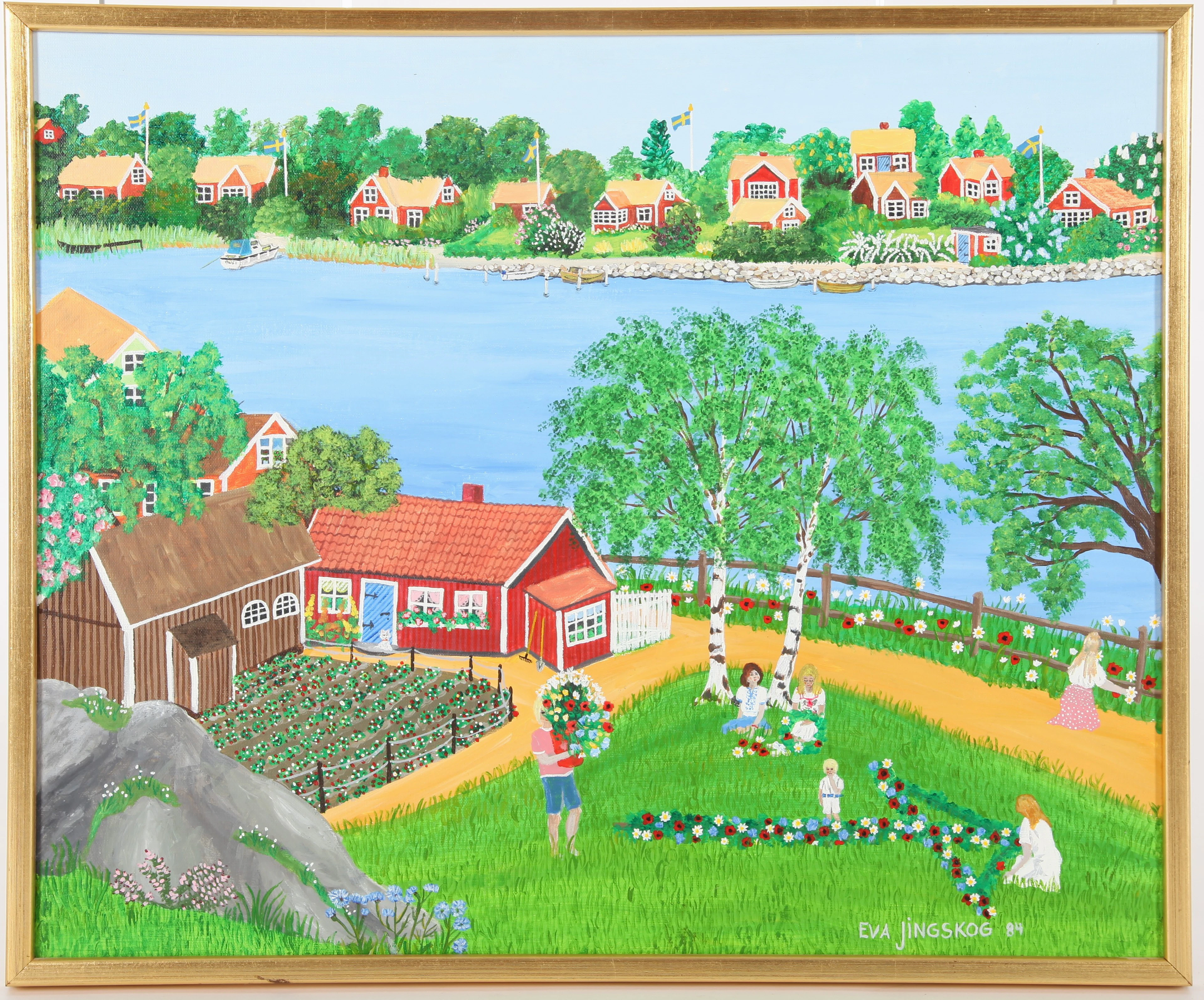 EVA JINGSKOG. f 1950. Olja på duk, signerad.