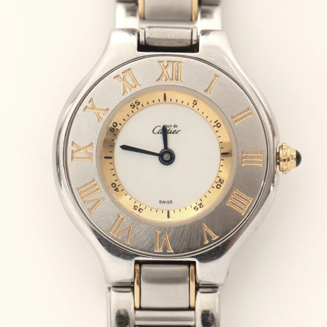ARMBANDSUR MUST DE CARTIER 21, Ref 1340, stål och guld, quartz, 1990-tal.