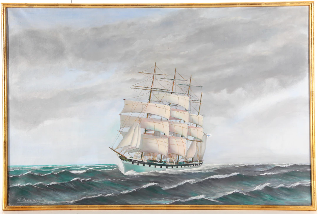 OLJA PÅ DUK, "Archibald Russell", signerad.