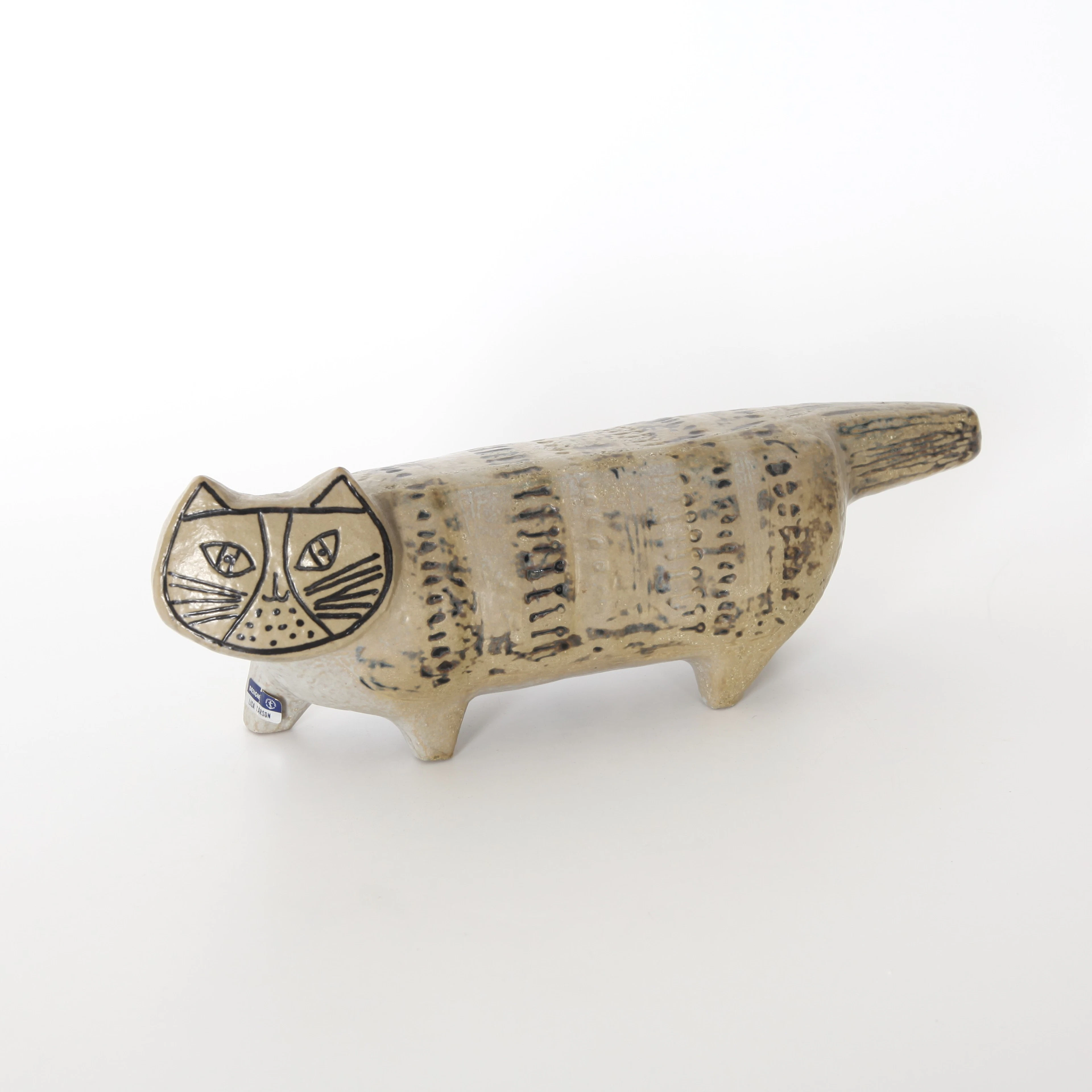 LISA LARSON. 1931-2024, "Katt", ur serien "Stora Zoo", Gustavsberg 1958-1979.