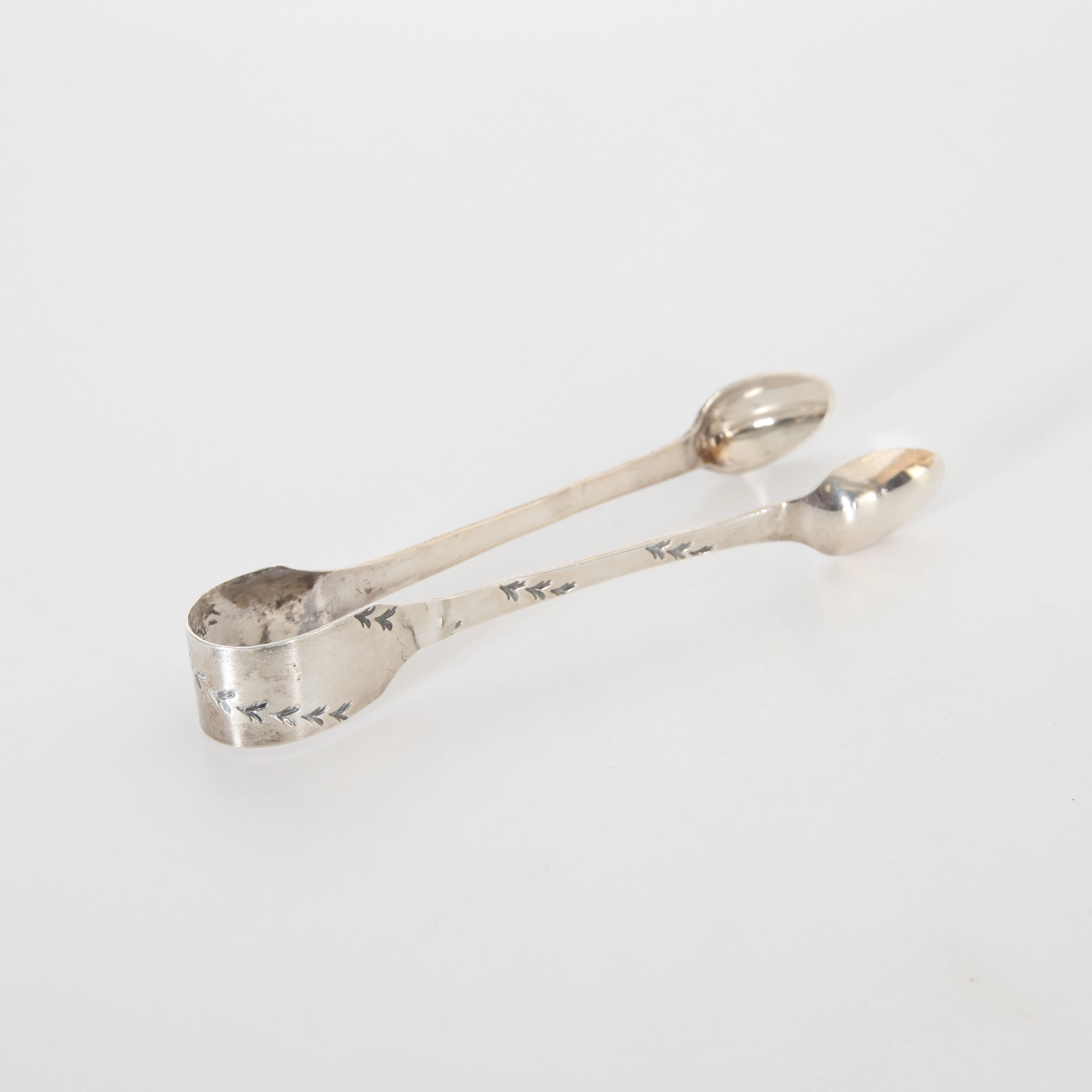 SOCKERTÅNG, silver, 1800-tal.