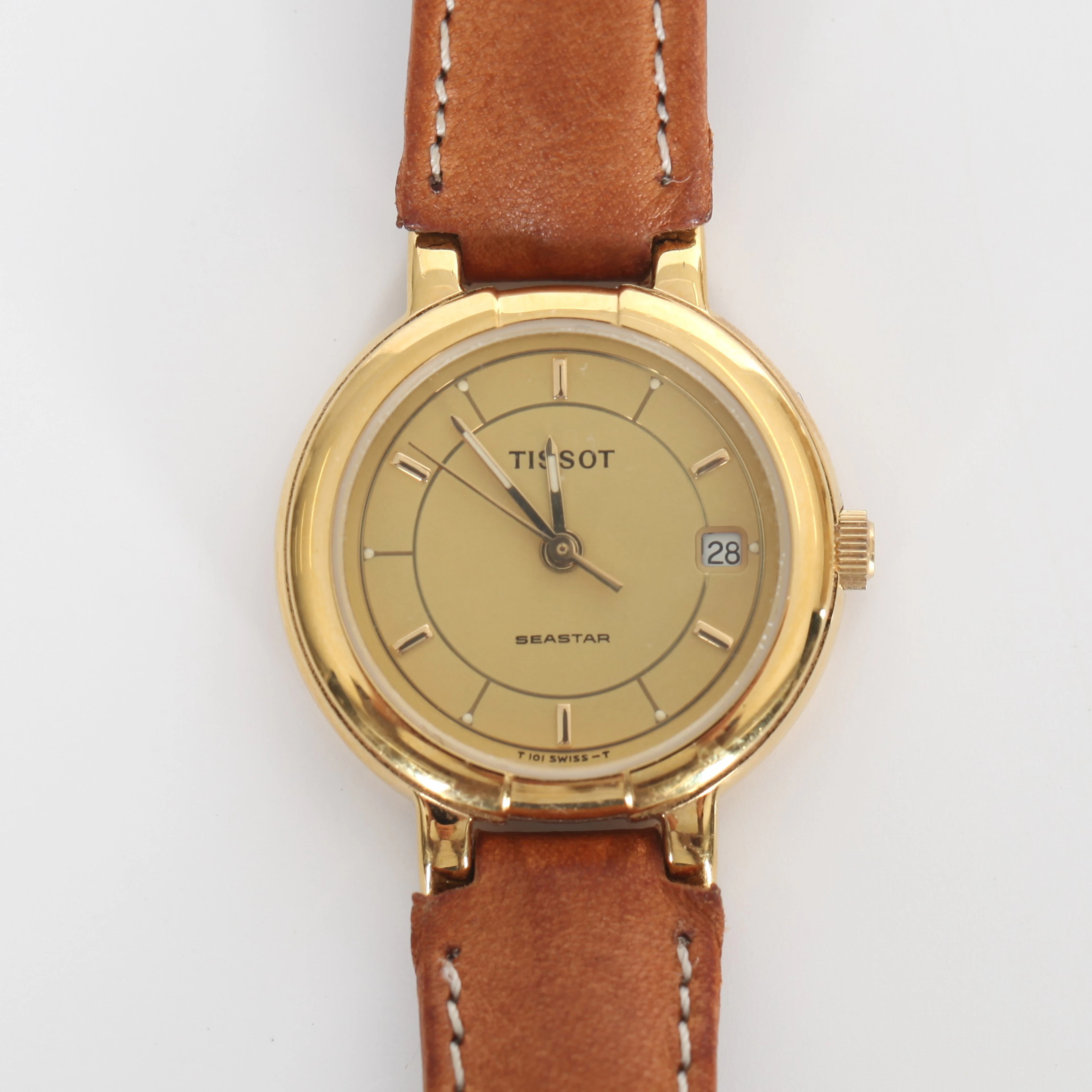 ARMBANDSUR, Tissot, quartz, guld på stål.