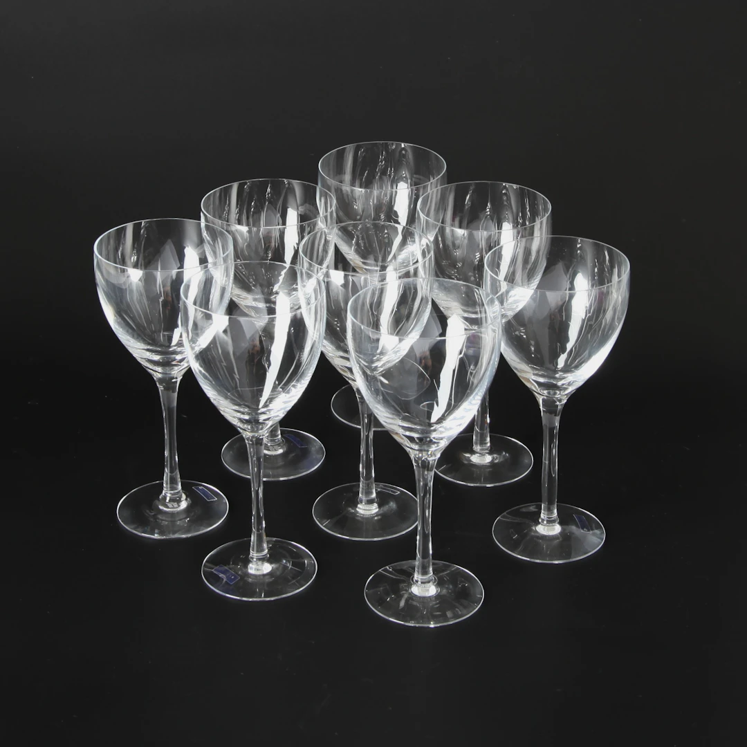 BERTIL VALLIEN. f 1938. Rödvinsglas "Chateau", 8 st, Kosta Boda.
