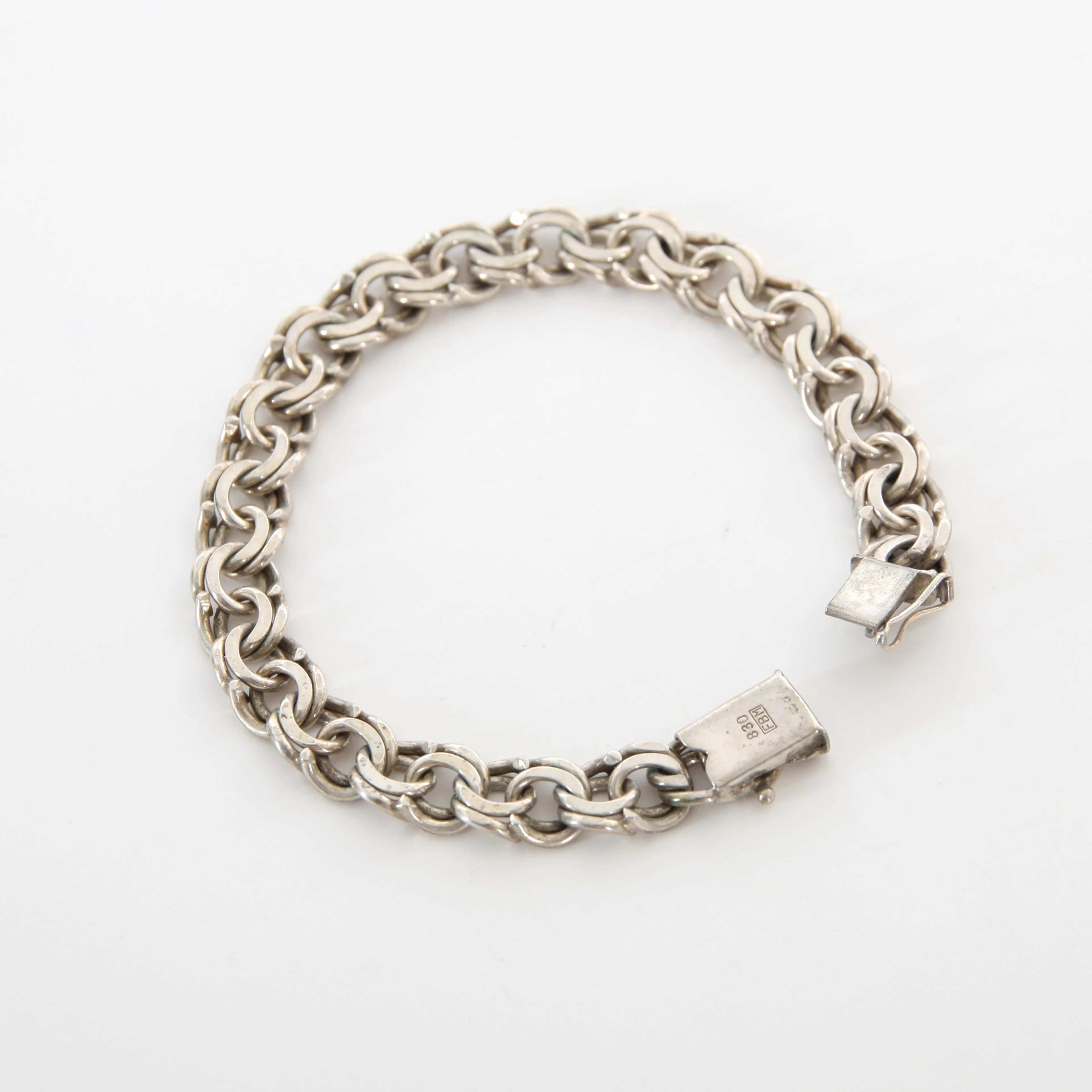ARMBAND, Bismarcklänk, silver, FBM, 1900-talets andra hälft.
