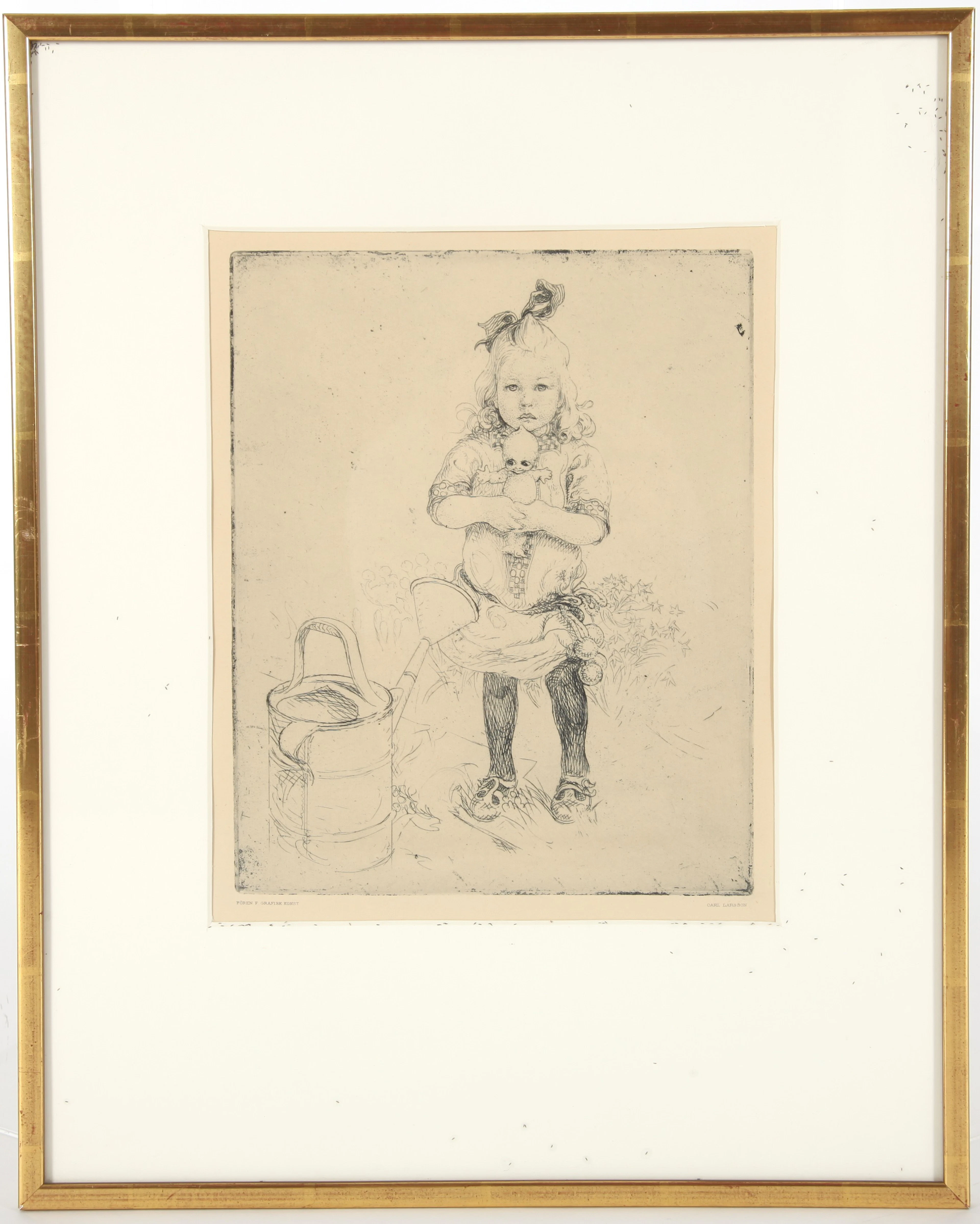 CARL LARSSON. 1853-1919. Etsning, tryck efter, 1900-talets första del.
