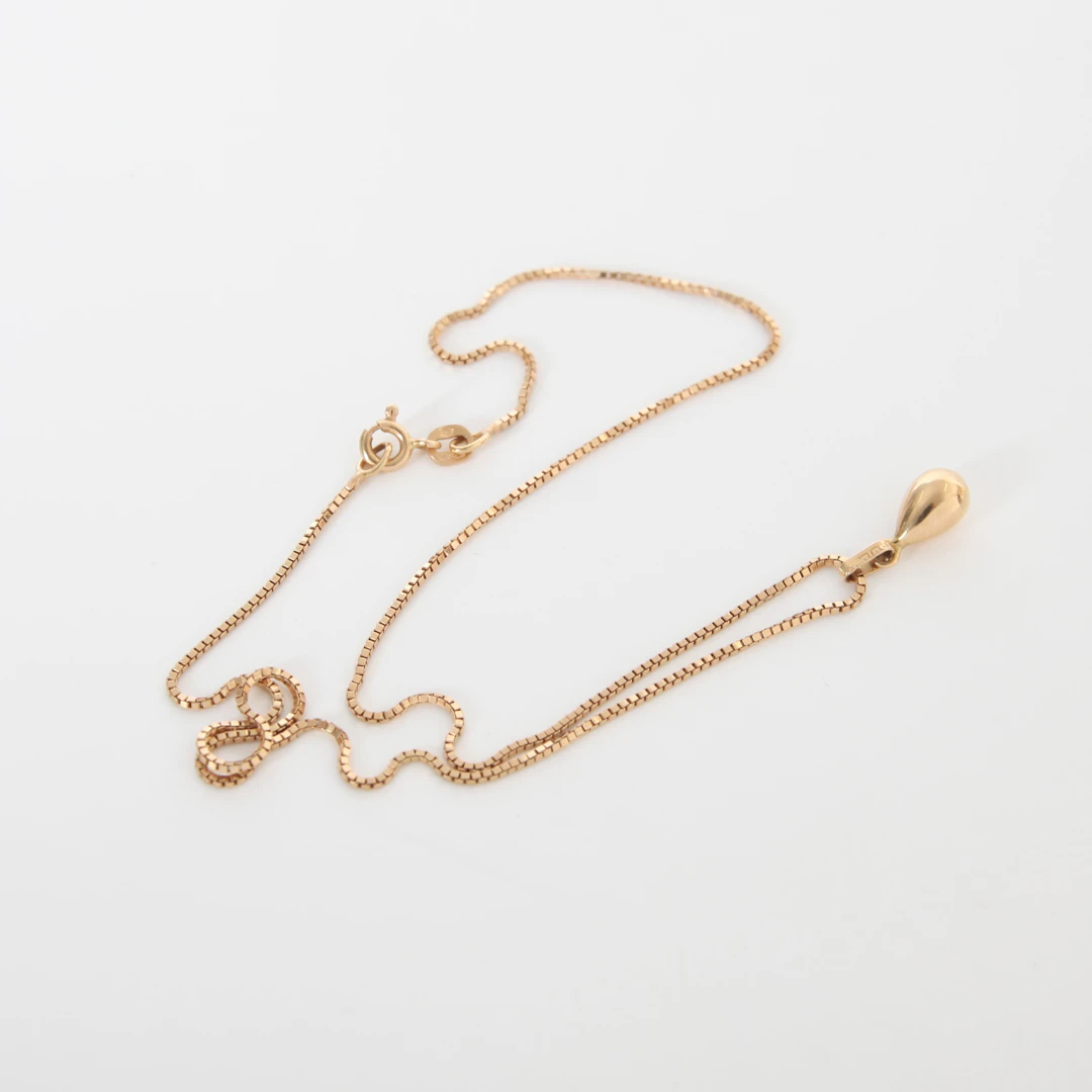 HALSBAND MED DROPPHÄNGE, 18K guld, Balestra, Italien.