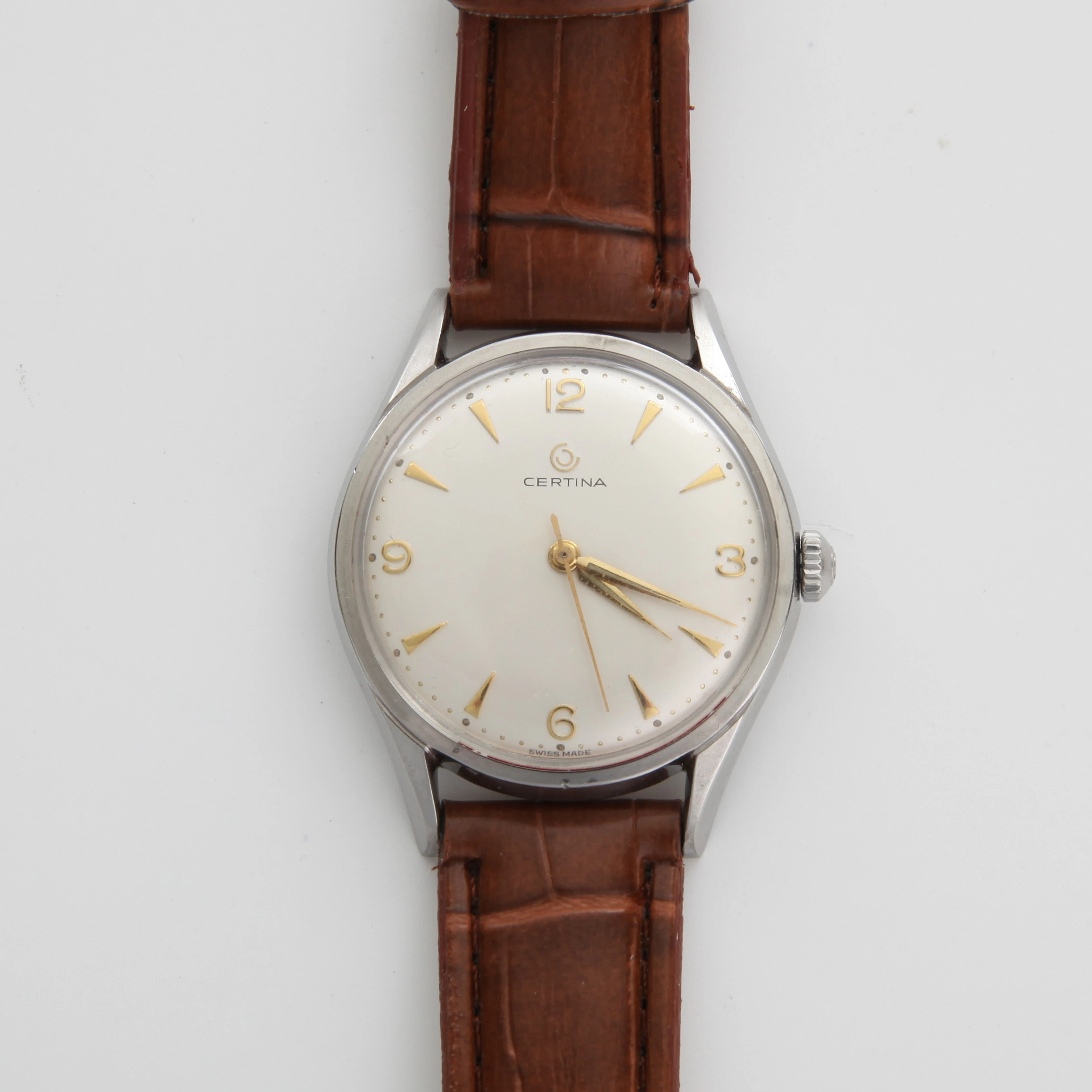 ARMBANDSUR, Certina, manuell, stål, 1950-tal.