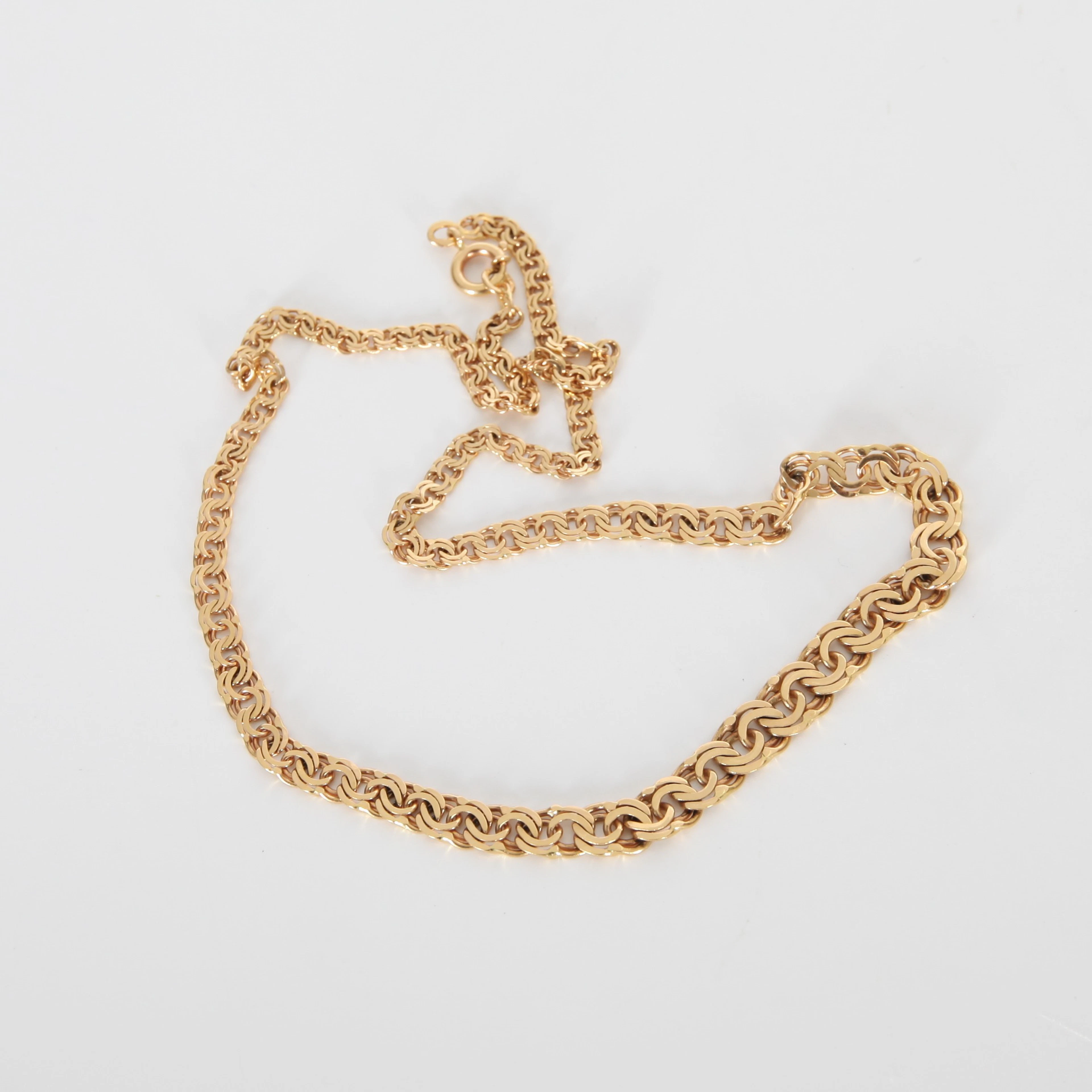 DOSERAD BISMARCKLÄNK, 18K guld, 1900-talets senare del.