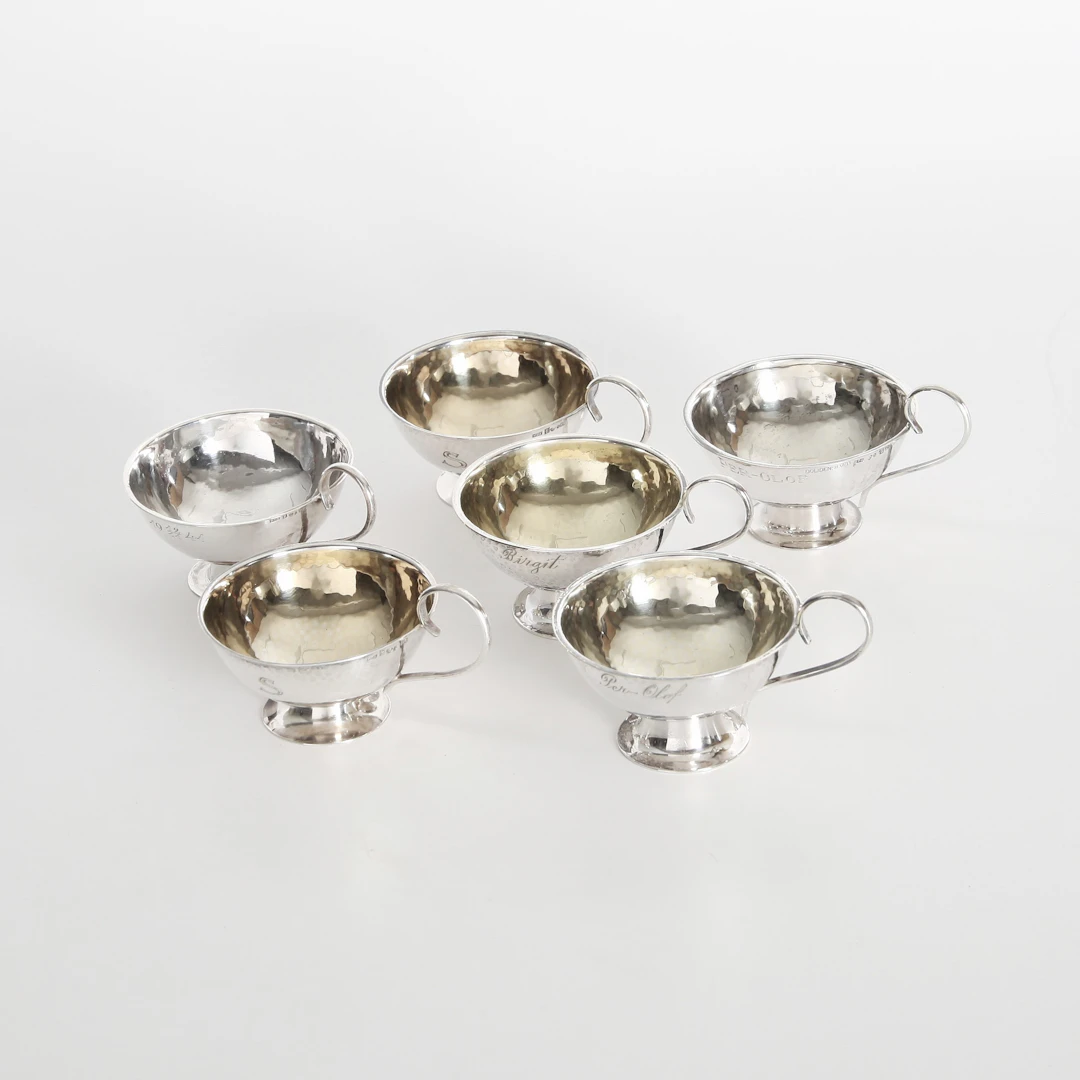 PUNSCHKOPPAR, 6 st, silver, 1941-1946.